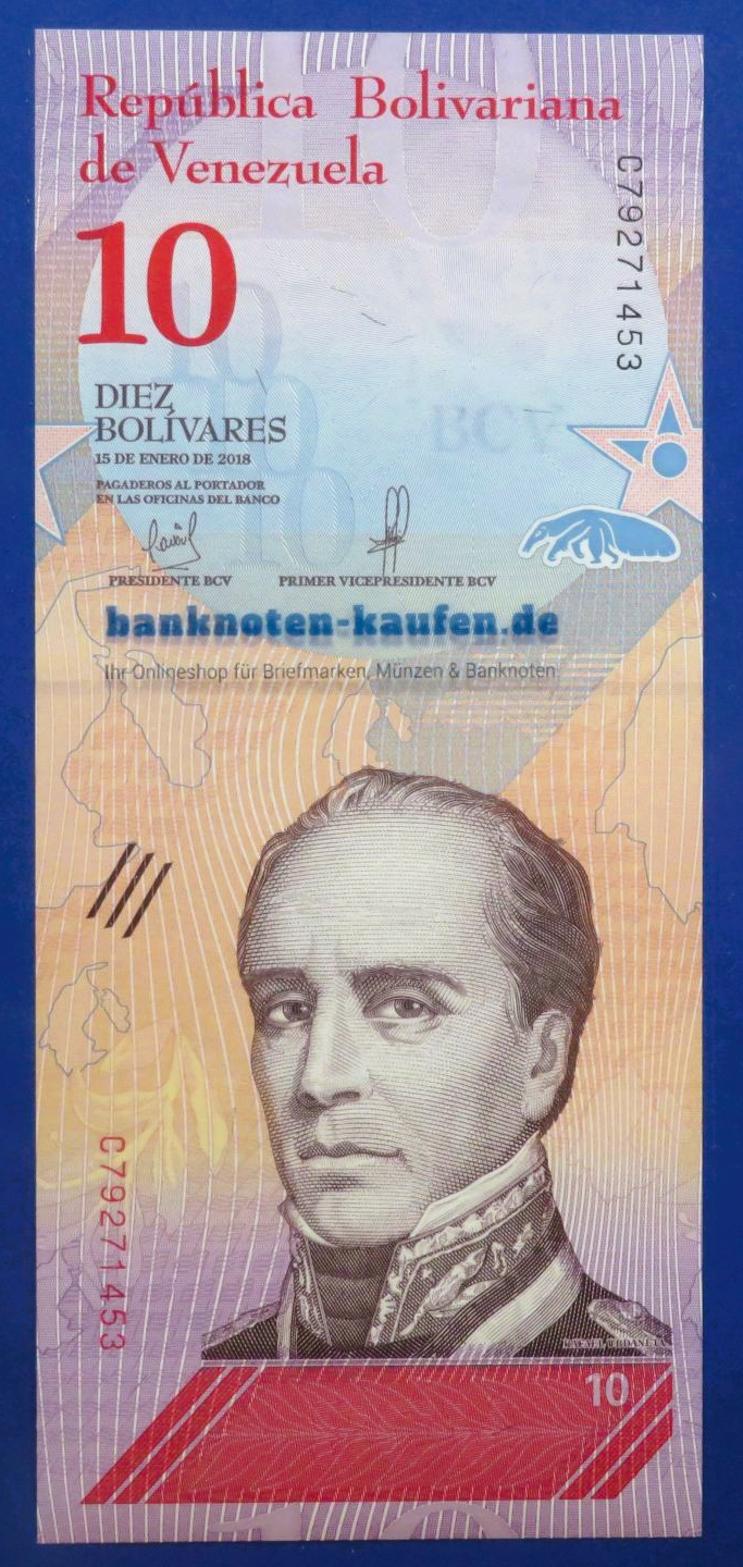 Venezuela, 10 Bolivares Soberano, 2018, uncirculated (UNC), P-103