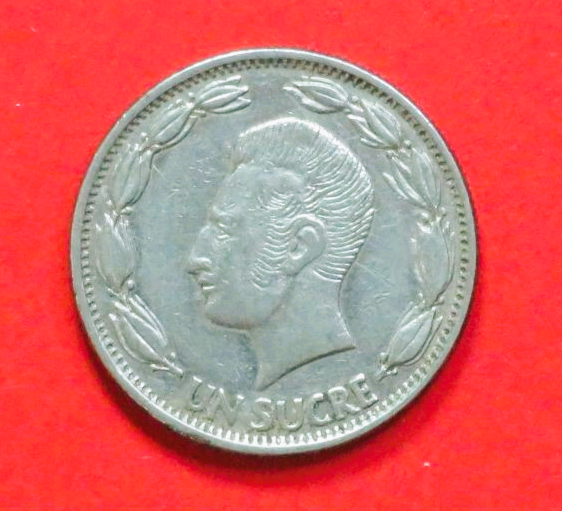 Ecuador: 1 Sucre, 1964-1981, gebraucht (used / ss), # 72b