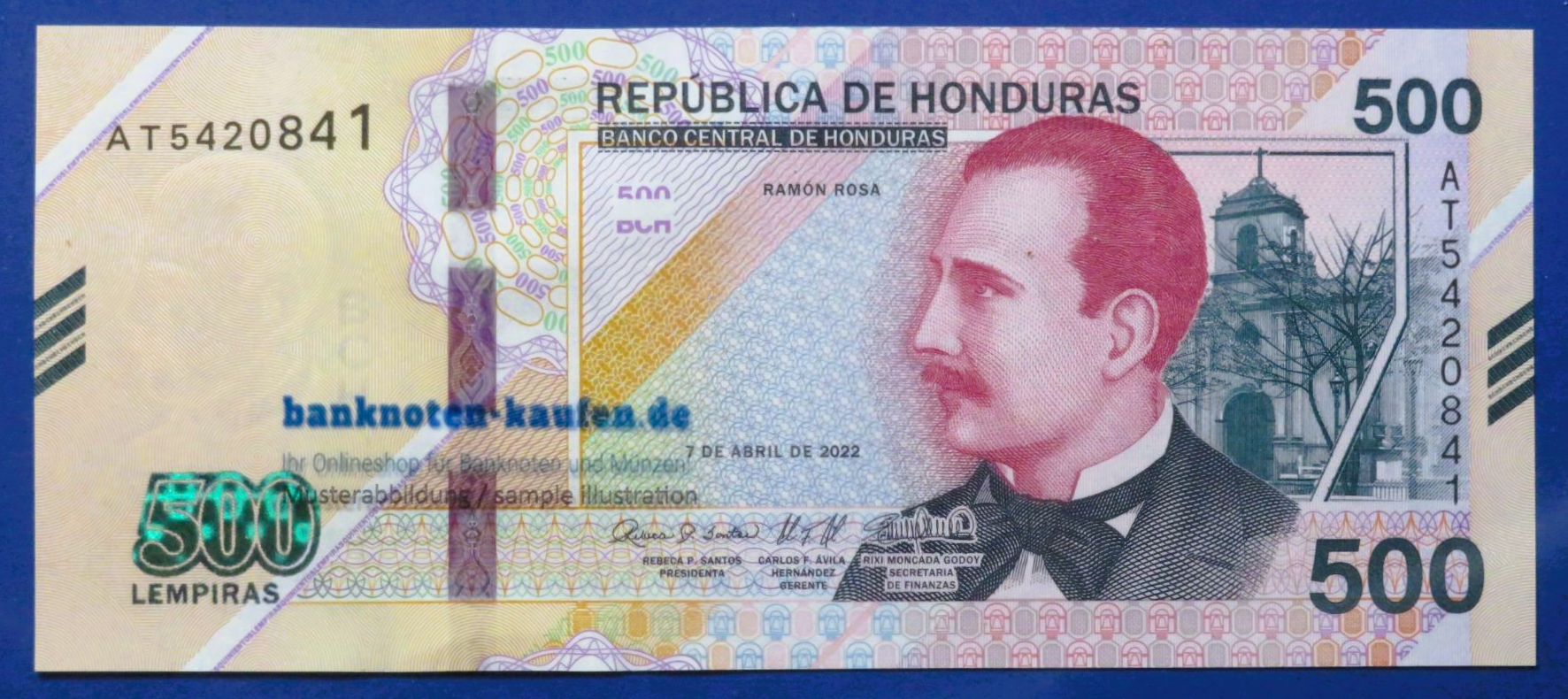 Honduras, 500 Lempiras, 2022, uncirculated (UNC)