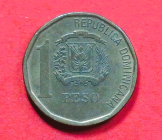 Dominikanische Republik: 1 Peso, 2008-2016, gebraucht (used / ss), # 102b
