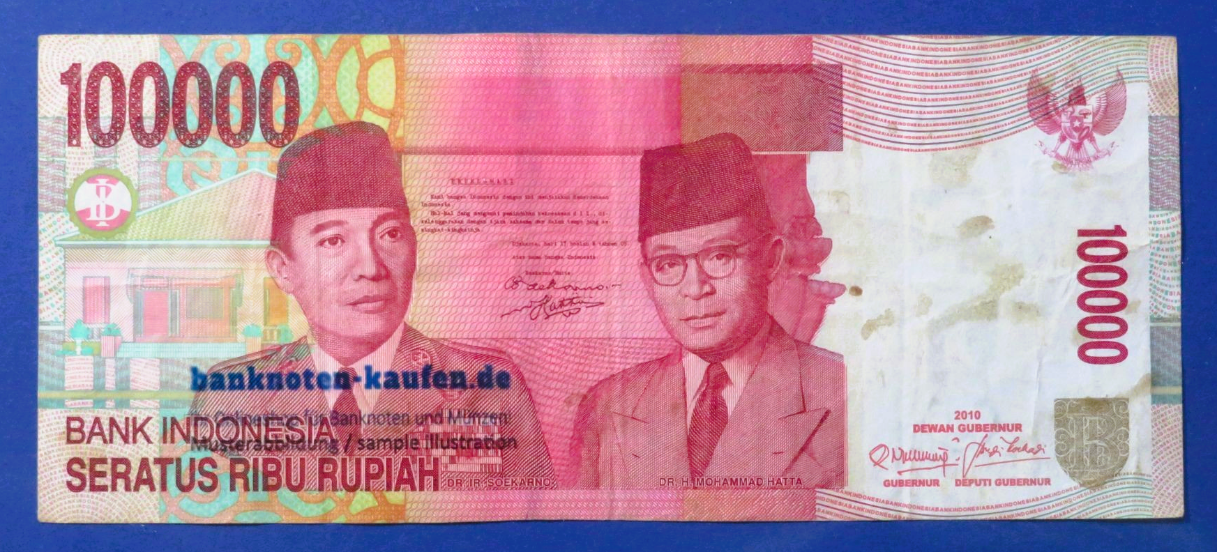 Indonesia - 100,000 Rupiah, 2010, circulated (USED / VF-), P-146