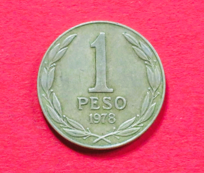 Chile: 1 Peso, 1978-1979, gebraucht (used / ss), # 57a