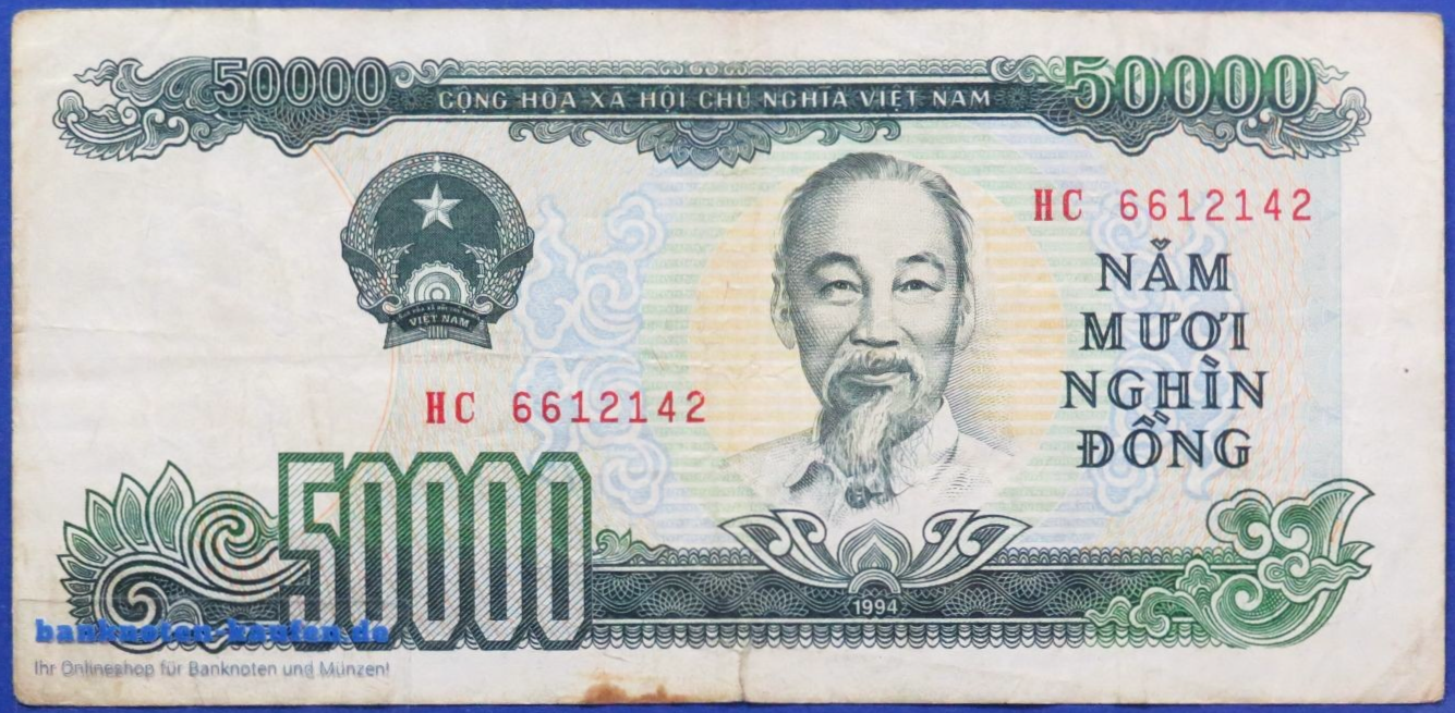 Vietnam, 50.000 Dong, 1994, gebraucht (USED / F), P-116