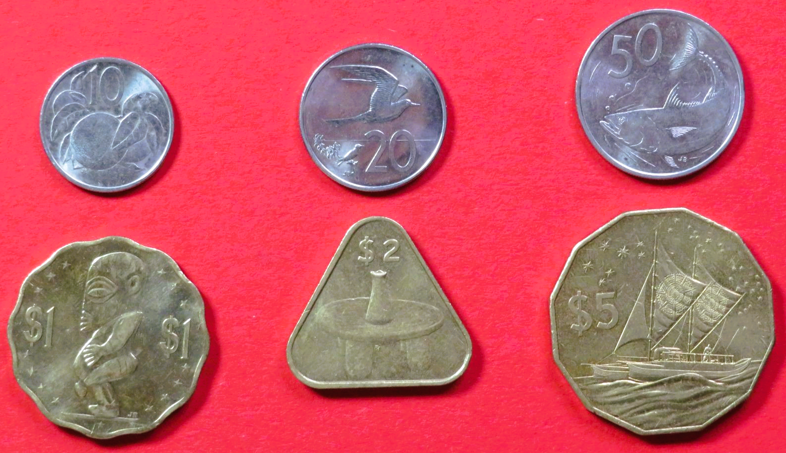 Cook Inseln, 6 Kursmünzen, 8,80 Dollars, 2015, unzirkuliert (UNC)