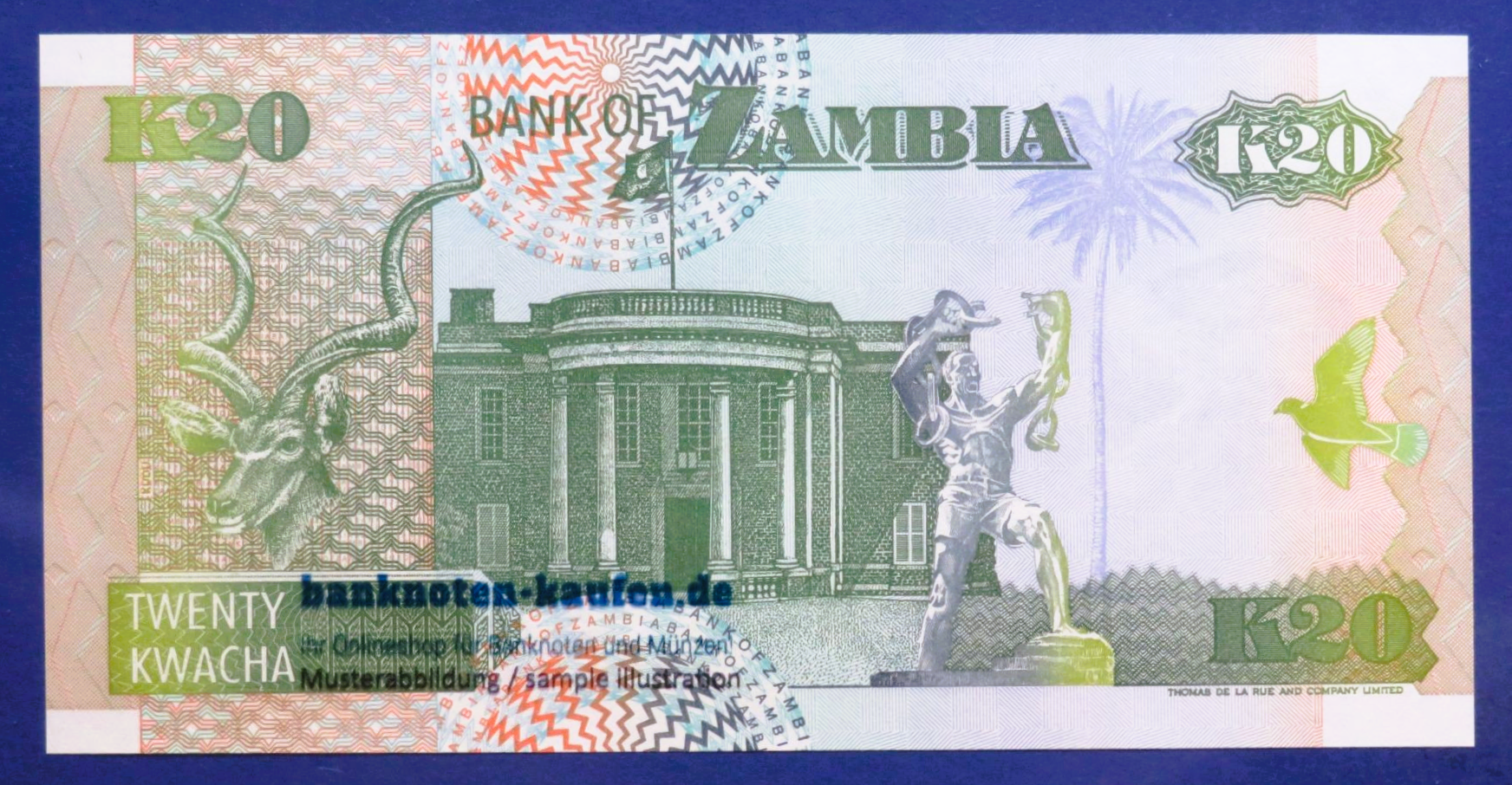 Zambia, 20 Kwacha, 1992, uncirculated (UNC), P-36b