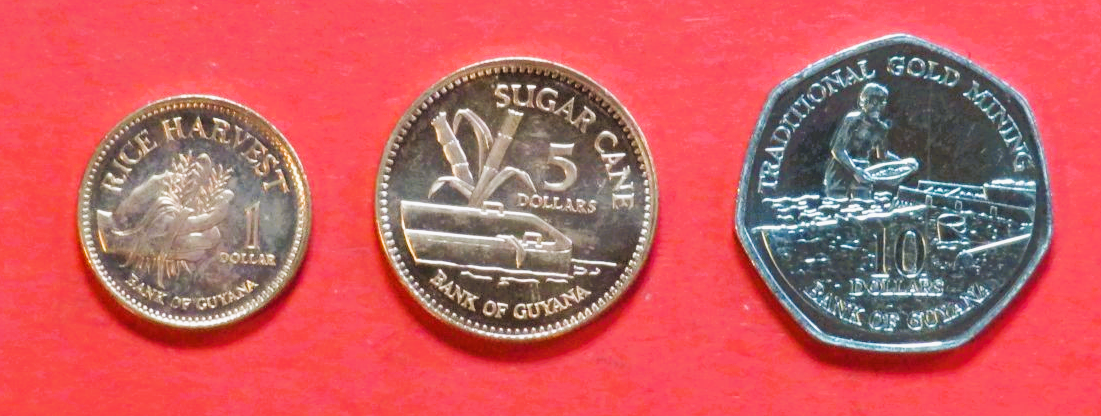 Guyana, 1/5/10 Dollars, 2005+, uncirculated (UNC)