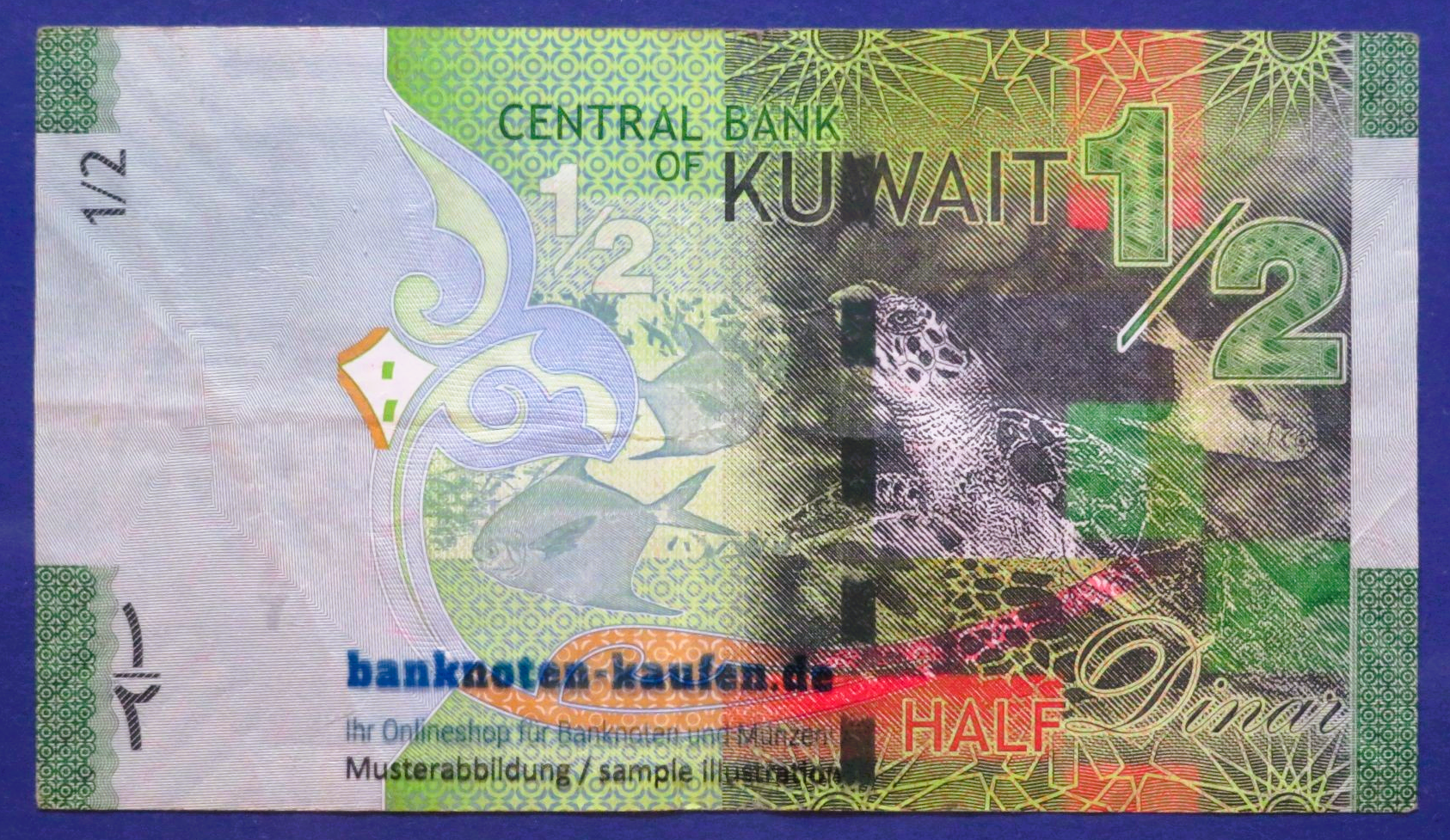 Kuwait, 1/2 Dinar, 2014ND, circulated (USED / VF), P-30