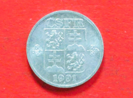 Tschechoslowakei (CSFR): 5 Haleru, 1991-1992, gebraucht (used / ss-vz), # 147
