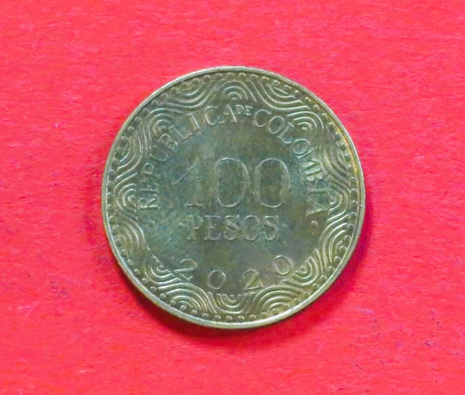 Kolumbien:  100 Pesos, 2012+, gebraucht (used / ss+), # 123