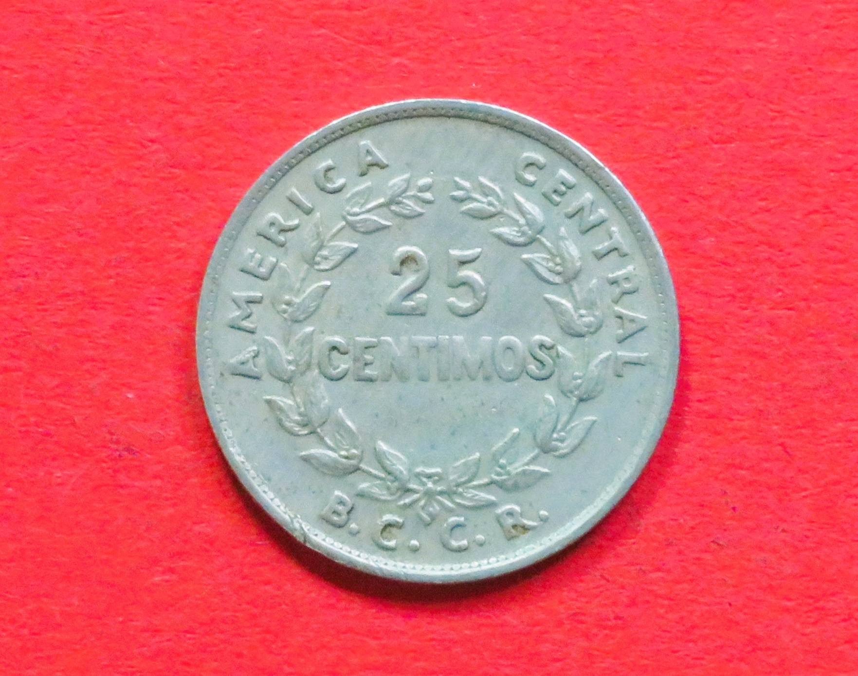 Costa Rica: 25 Centimos, 1967-1978, gebraucht (used / ss), # 43