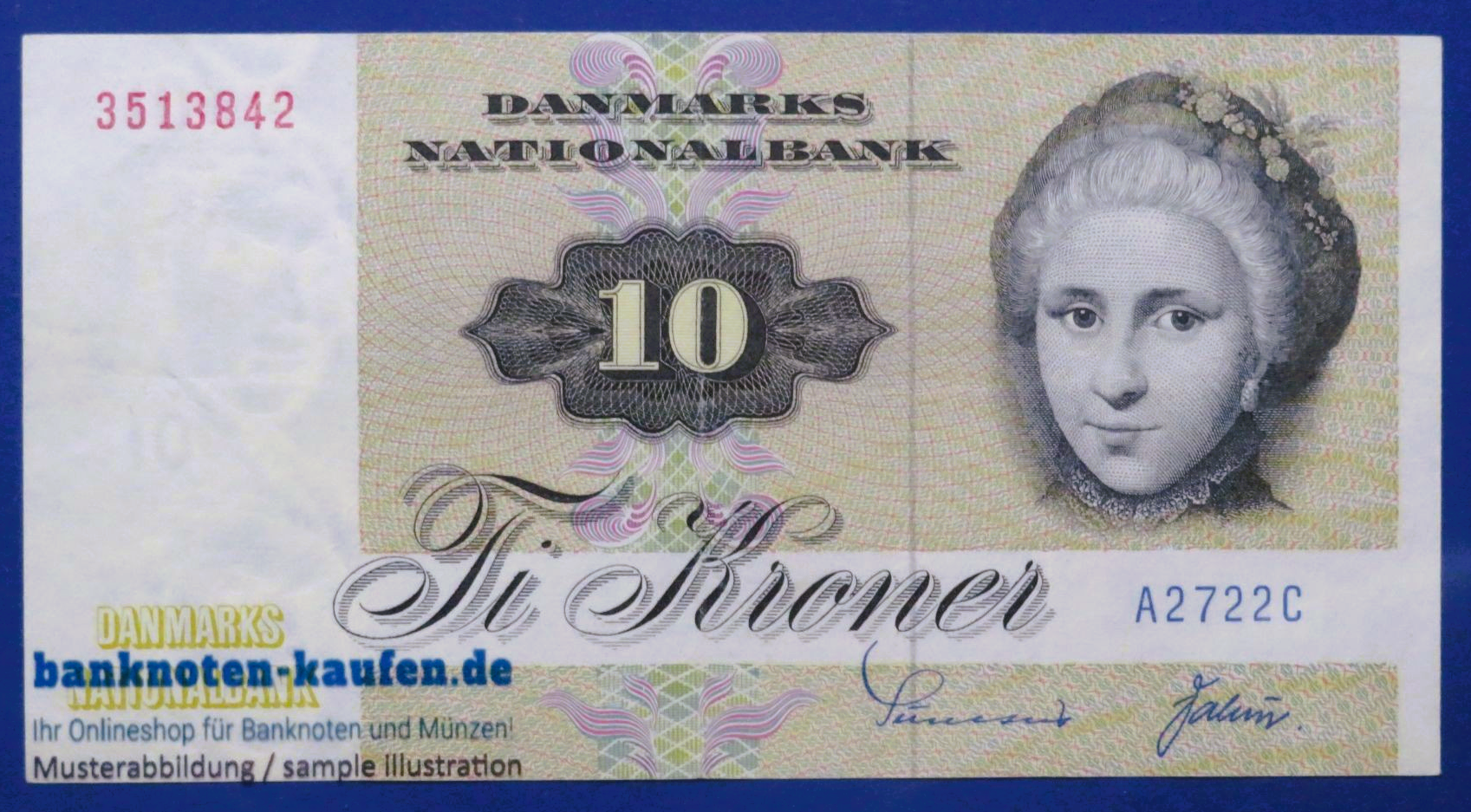 Denmark, 10 Kroner, 1972, circulated (USED / XF+), P-48a