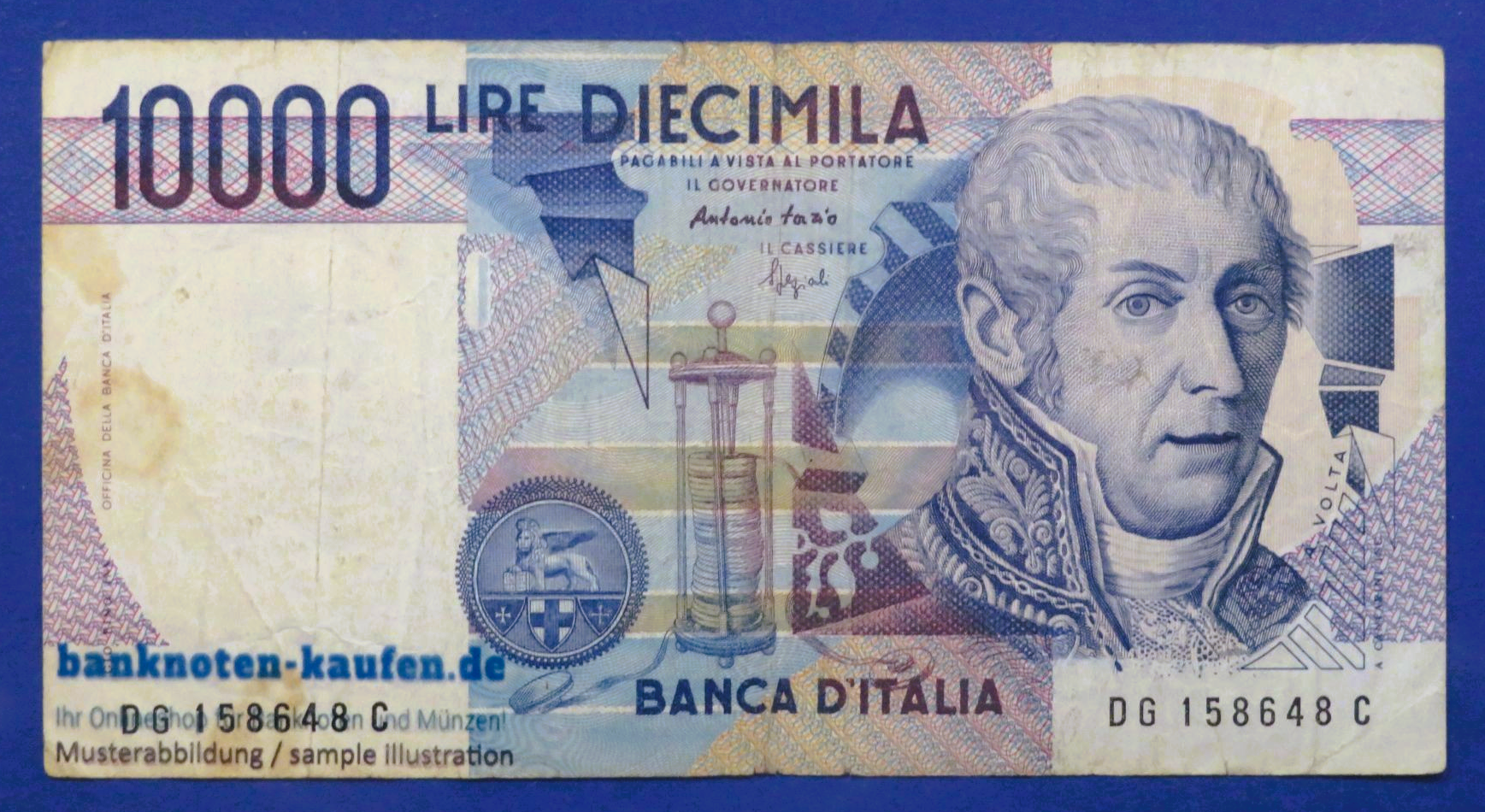 Italy - 10,000 Lire, 1984, circulated (USED / F), P-112c