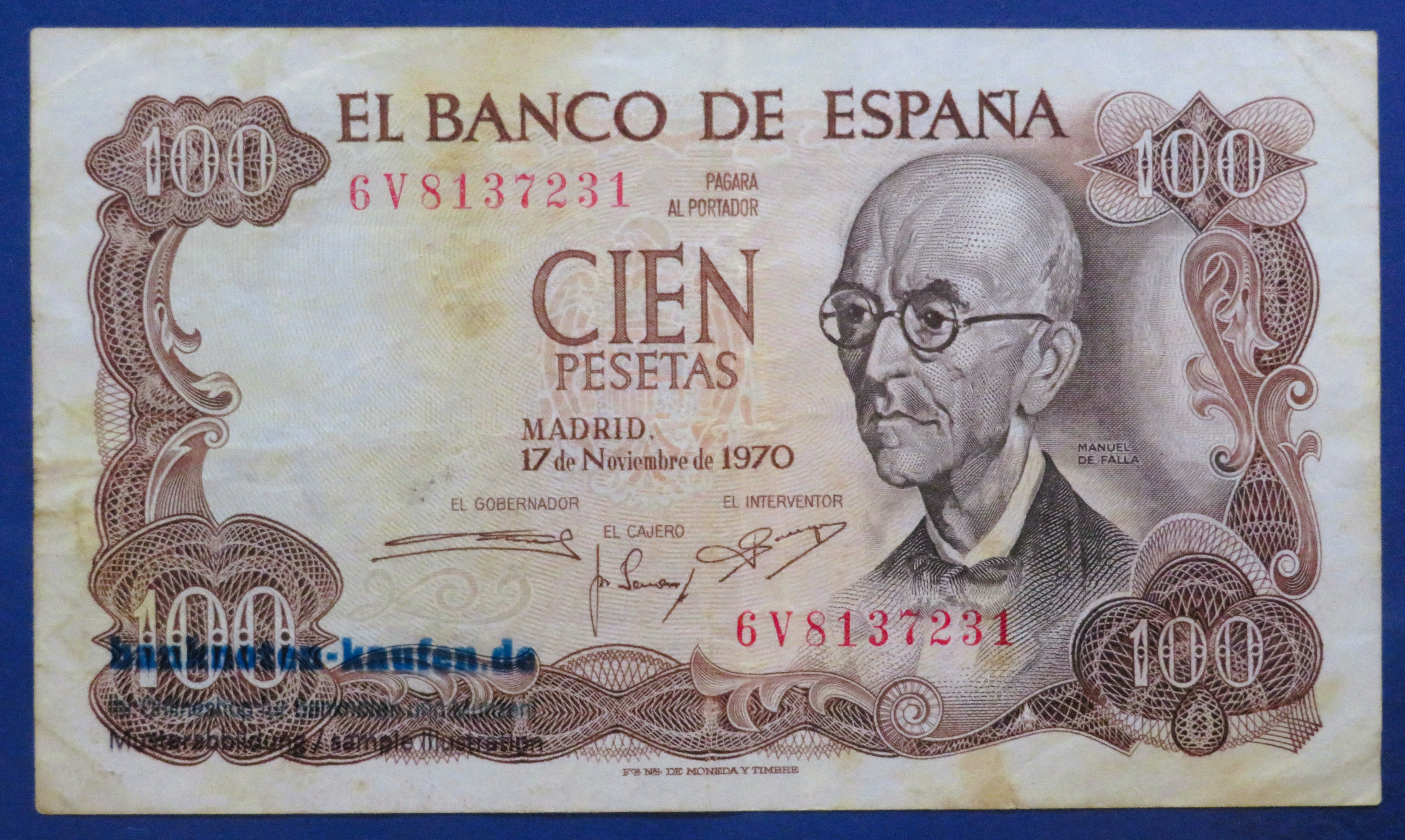 Spain, 100 Pesetas, 1970, circulated (USED / VF), P-152