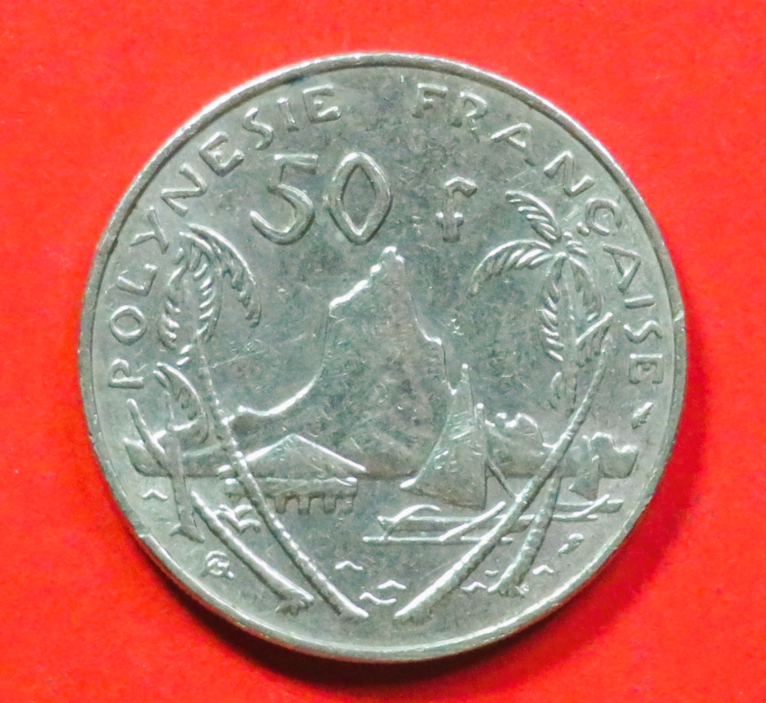 französisch Polynesien: 50 Francs, 1975+, gebraucht (used / ss), # 17