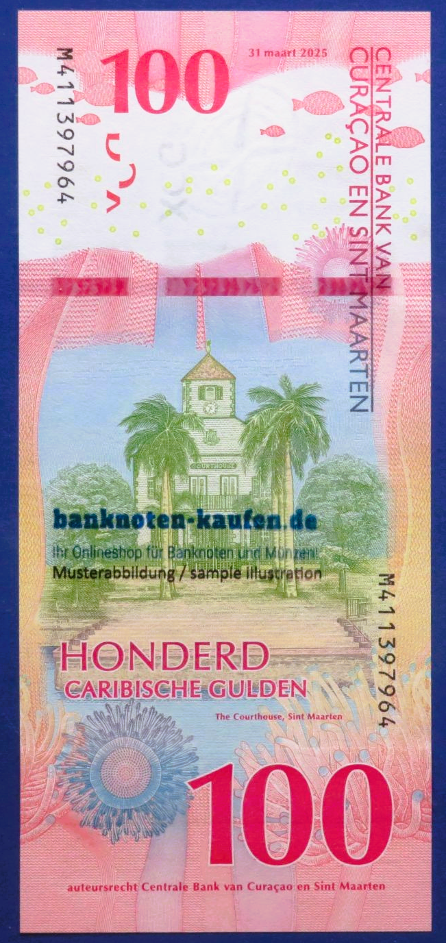 Curacao and Sint Maarten, 100 caribbean Guilder, 2025, uncirculated (UNC), P-4