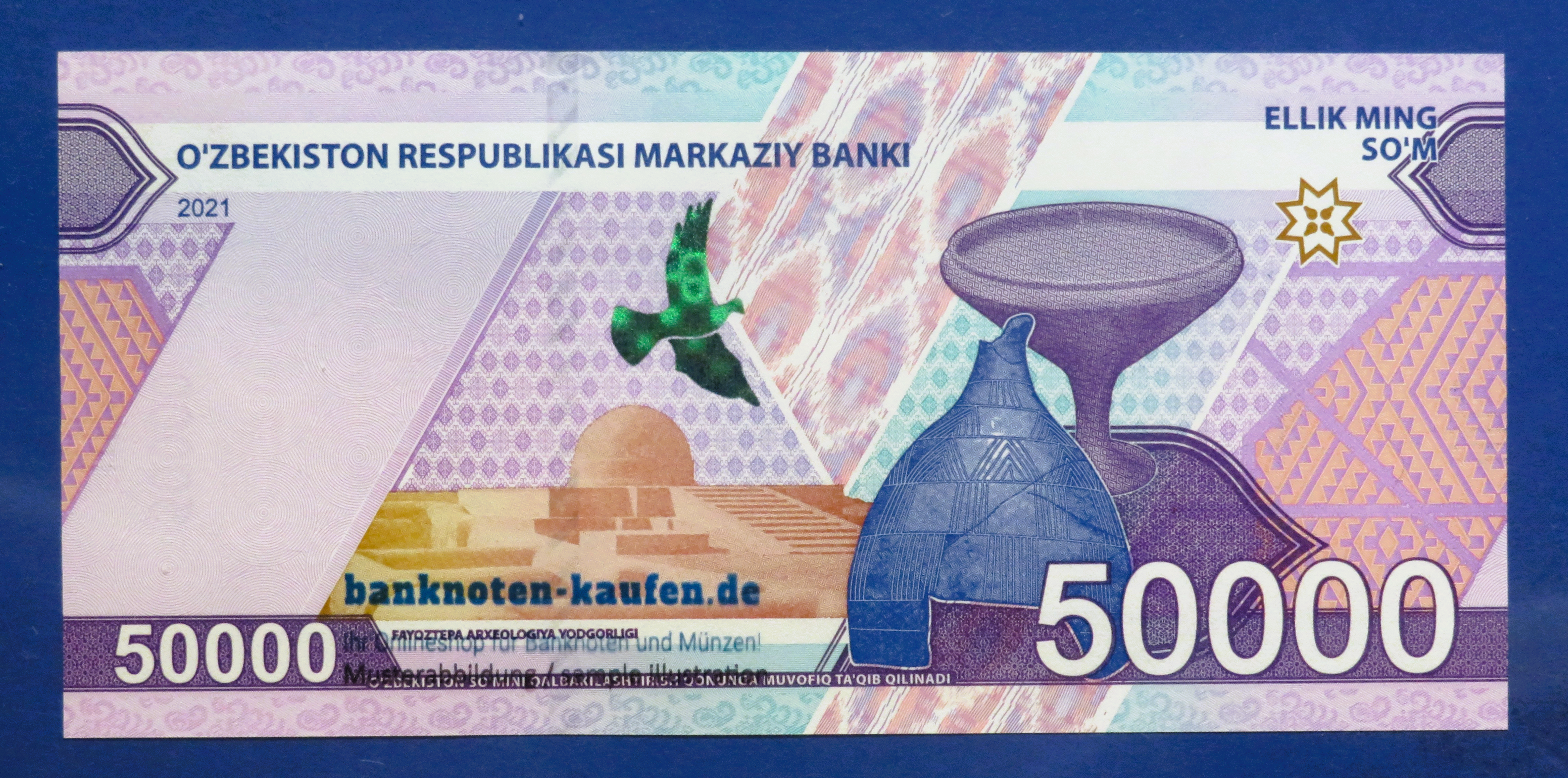 Uzbekistan - 50,000 Som, 2021, uncirculated (UNC), P-91
