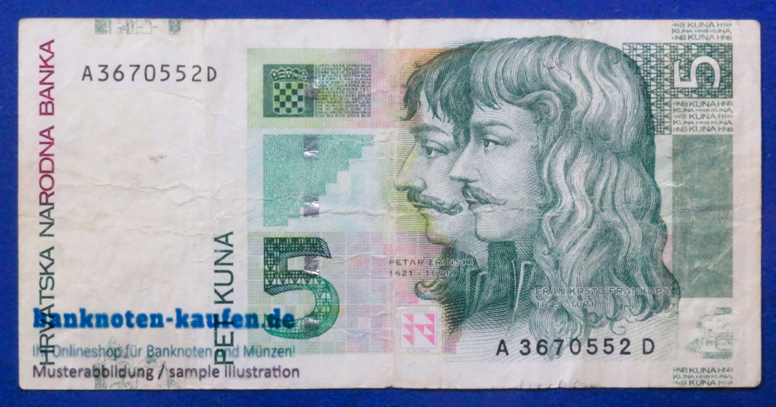 Croatia, 5 Kuna, 2001, circulated (USED/ F), P-37