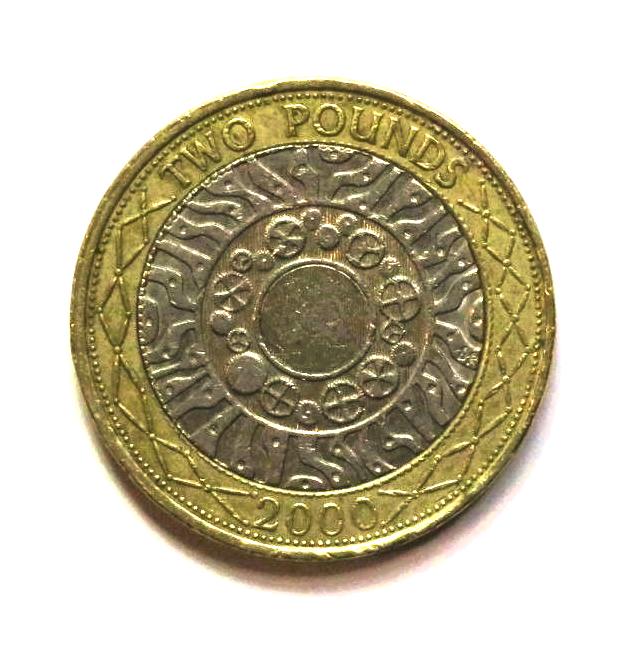 Great Britain - EZM 2: 2 Pounds-coin, 1998-2014, circulated (USED / vf), bimetall 
