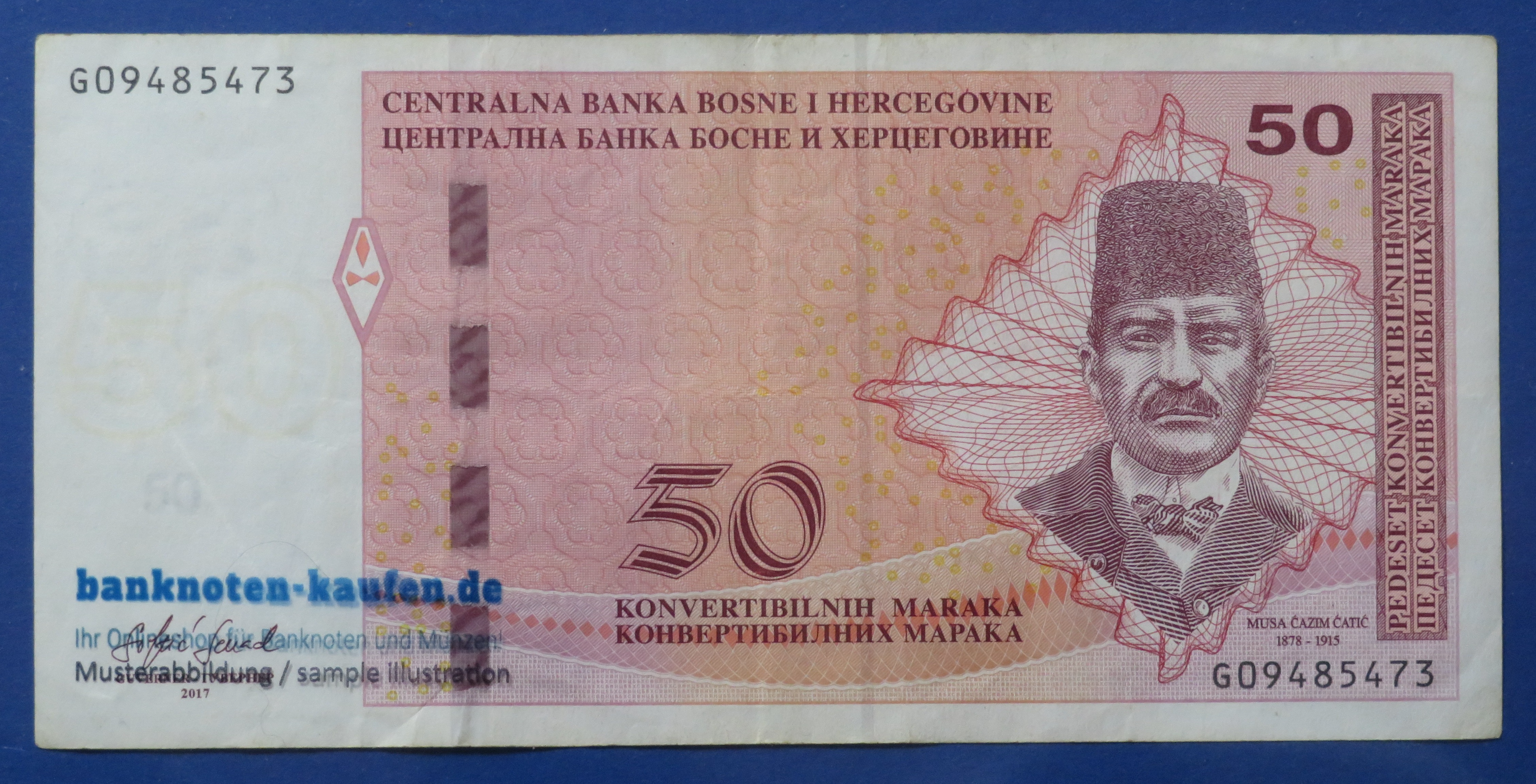 Bosnia-Herzegovina, 50 Maraka, 2019,  circulated (USED / VF), P-84