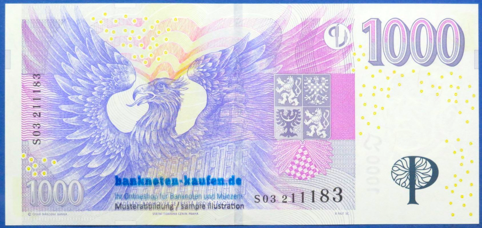 Tschechische Republik, 1.000 Korun, 2008, kassenfrisch (UNC), P-25c