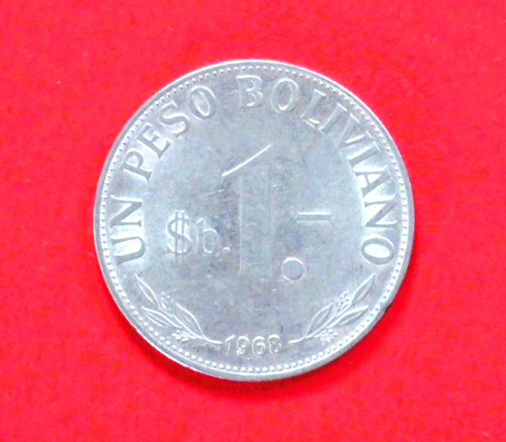 Bolivien, 1 Peso Boliviano, 1968-1980, gebraucht (used / ss)