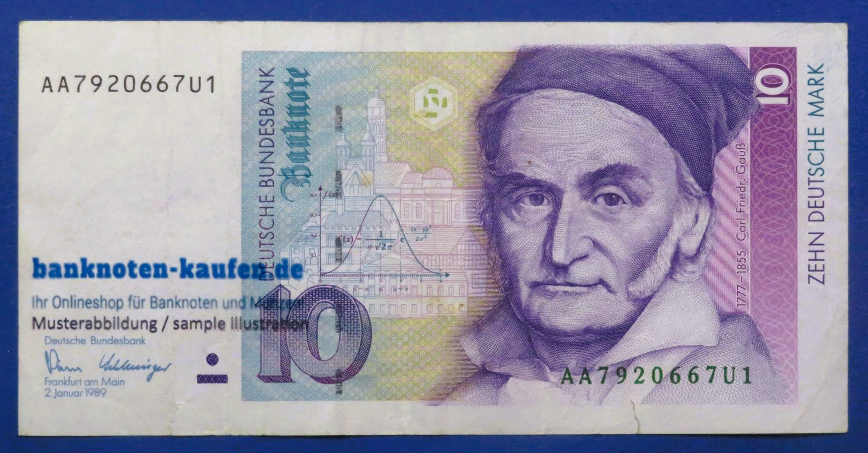 Germany-Federal Republic, 10 Mark, 1989, circulated (USED / F), P-38a