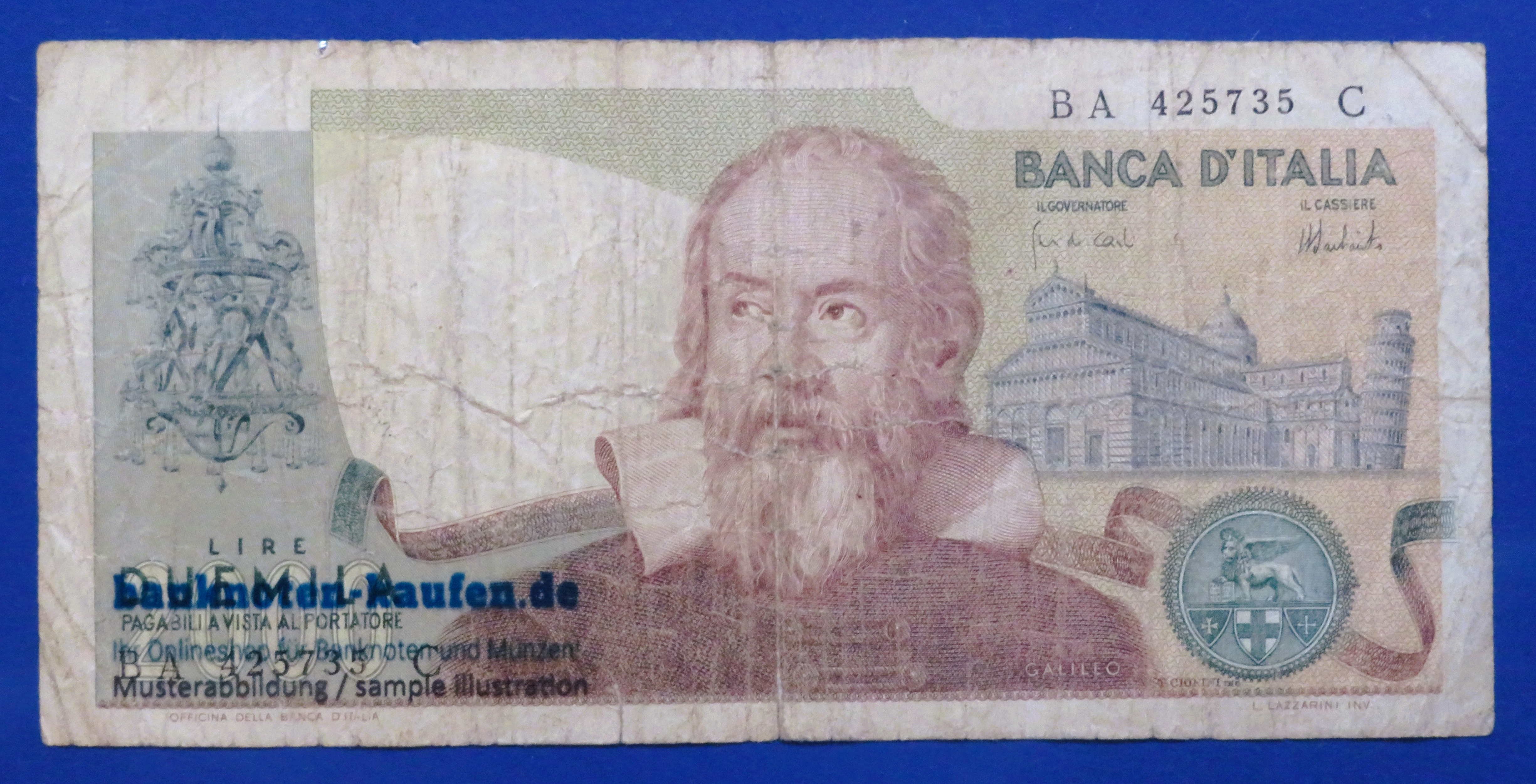 Italy - 2,000 Lire, 1973, circulated (USED / VG), P-103a