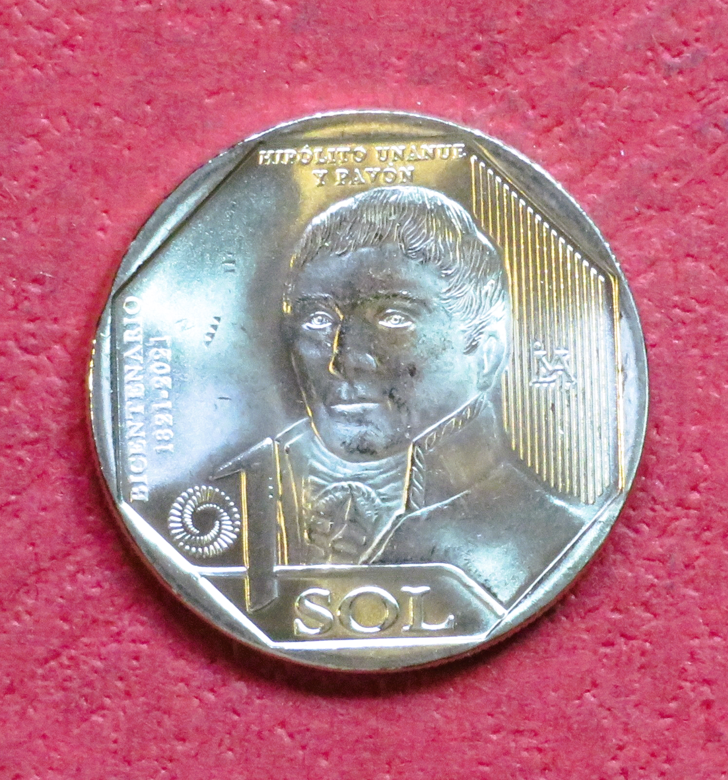 Peru, commemorative coin, 1 Sol, 2021, uncirculated (UNC), "H. Unanue y Pavon"