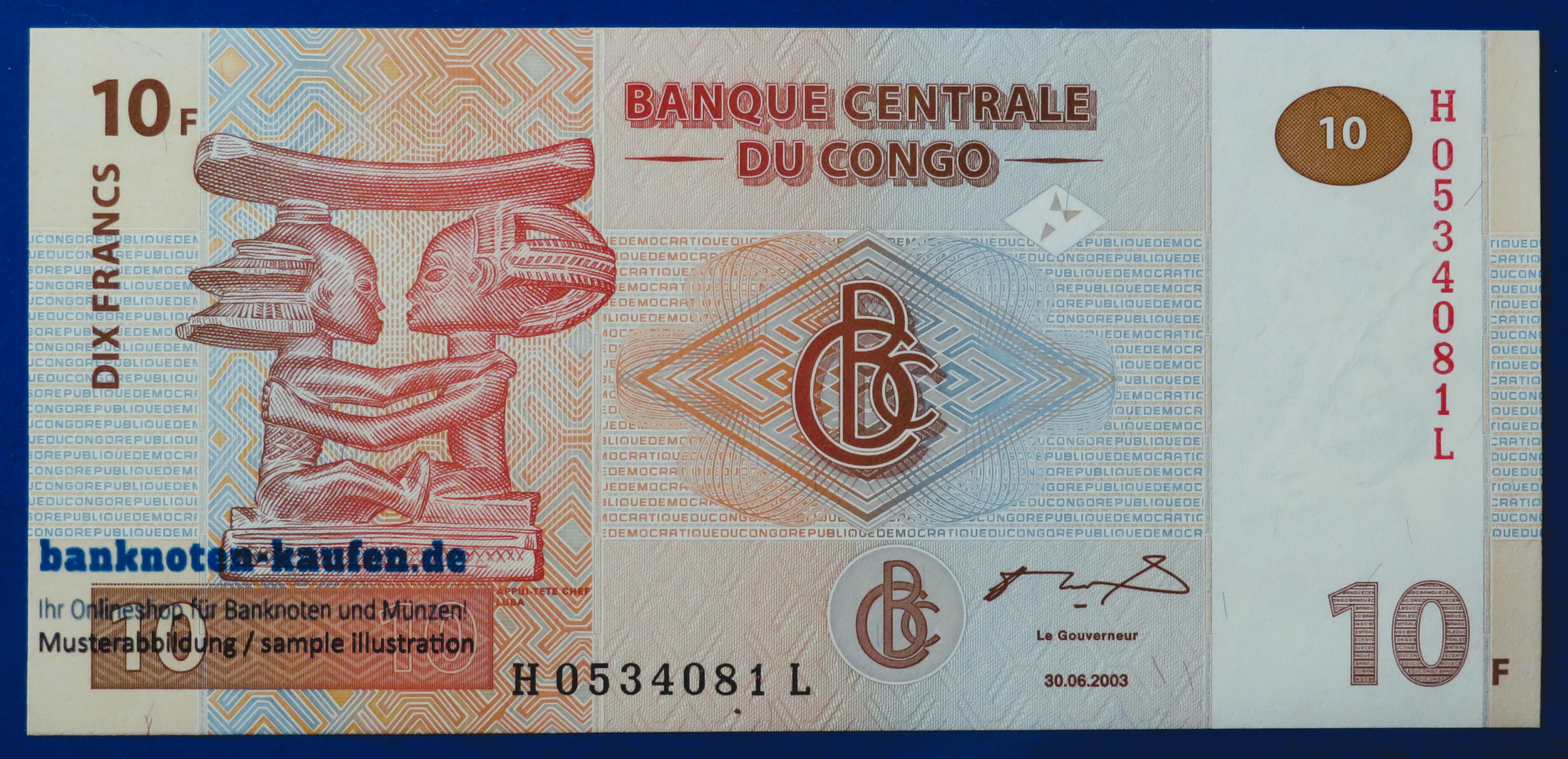 Congo D.R., 10 Francs, 2003, uncirculated (UNC), P-93