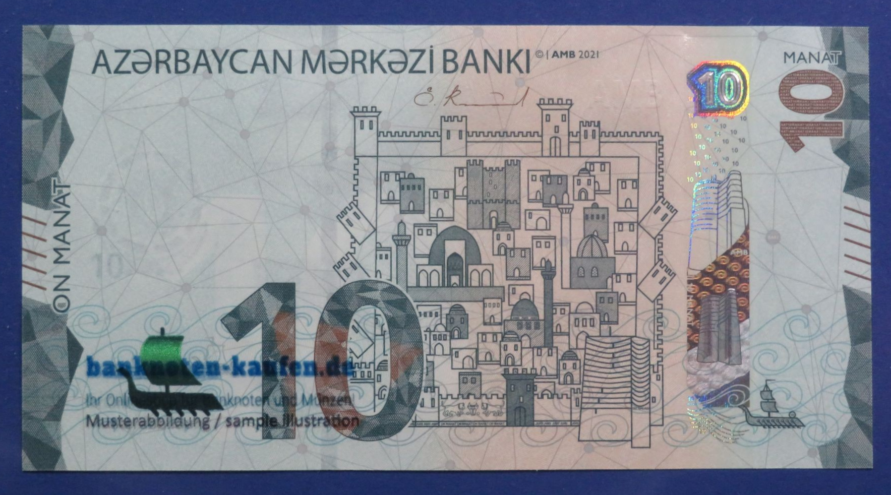 Azerbaijan, 10 Manat, 2022, uncirculated (UNC)