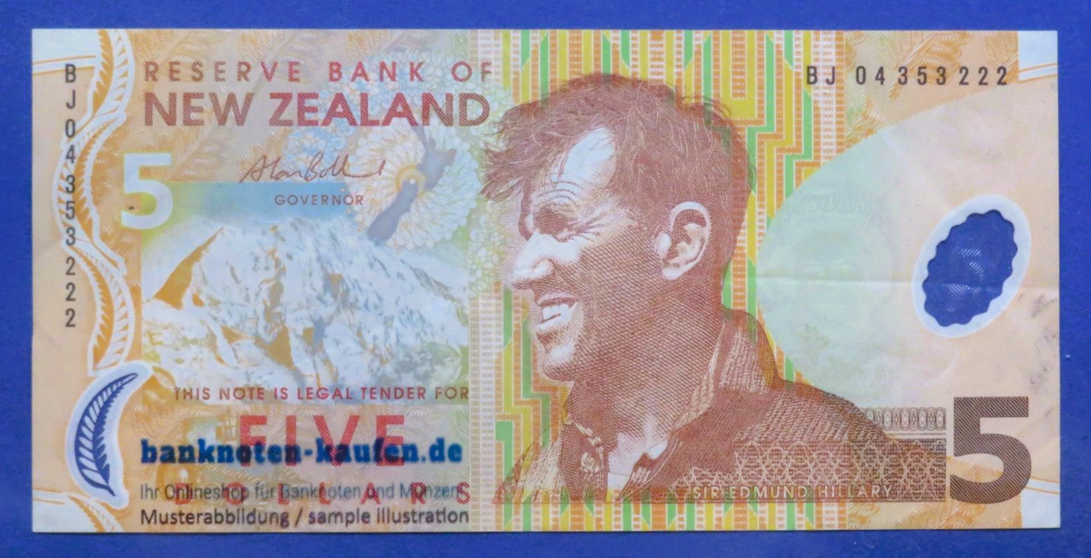 New Zealand, 5 Dollars, 2004, circulated (USED / VF), Polymer, P-185b