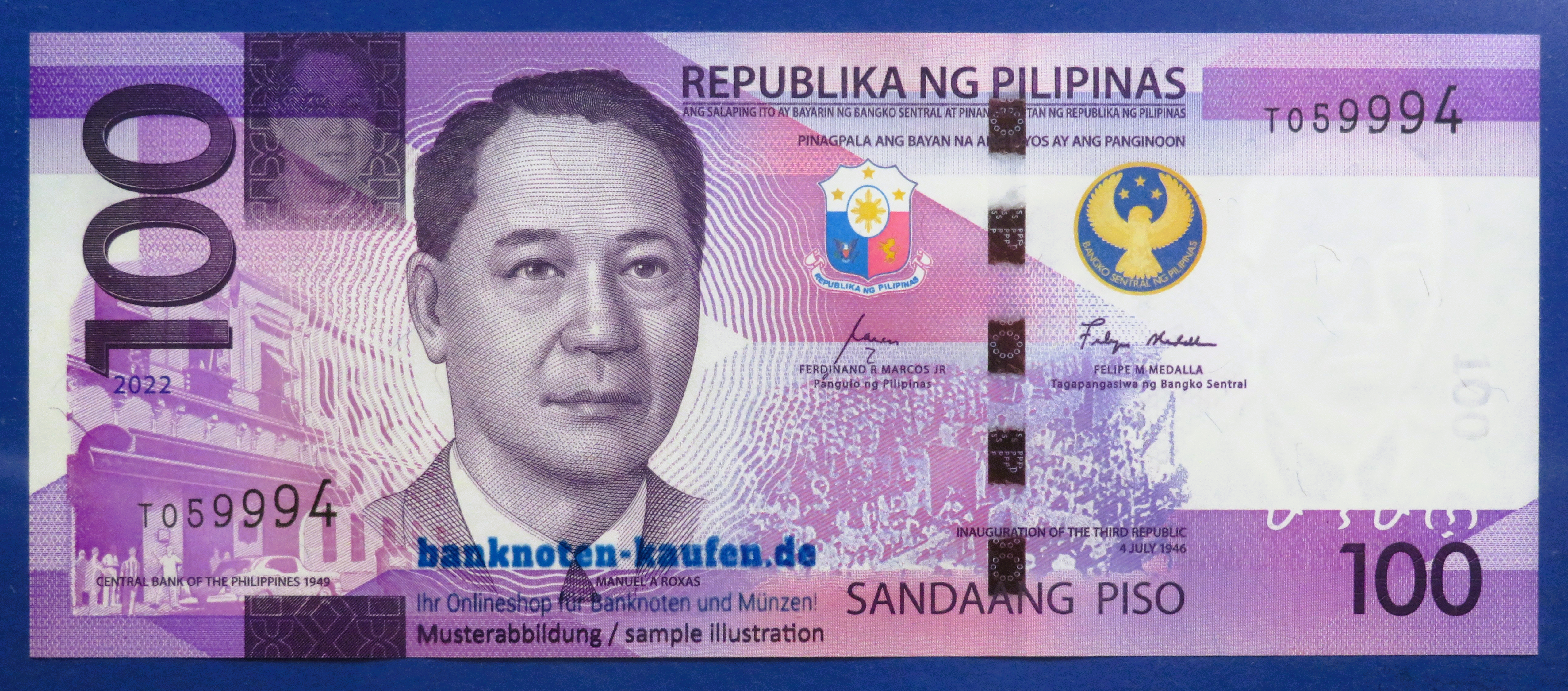 Philippines, 100 Piso, 2022, uncirculated (UNC), P-232