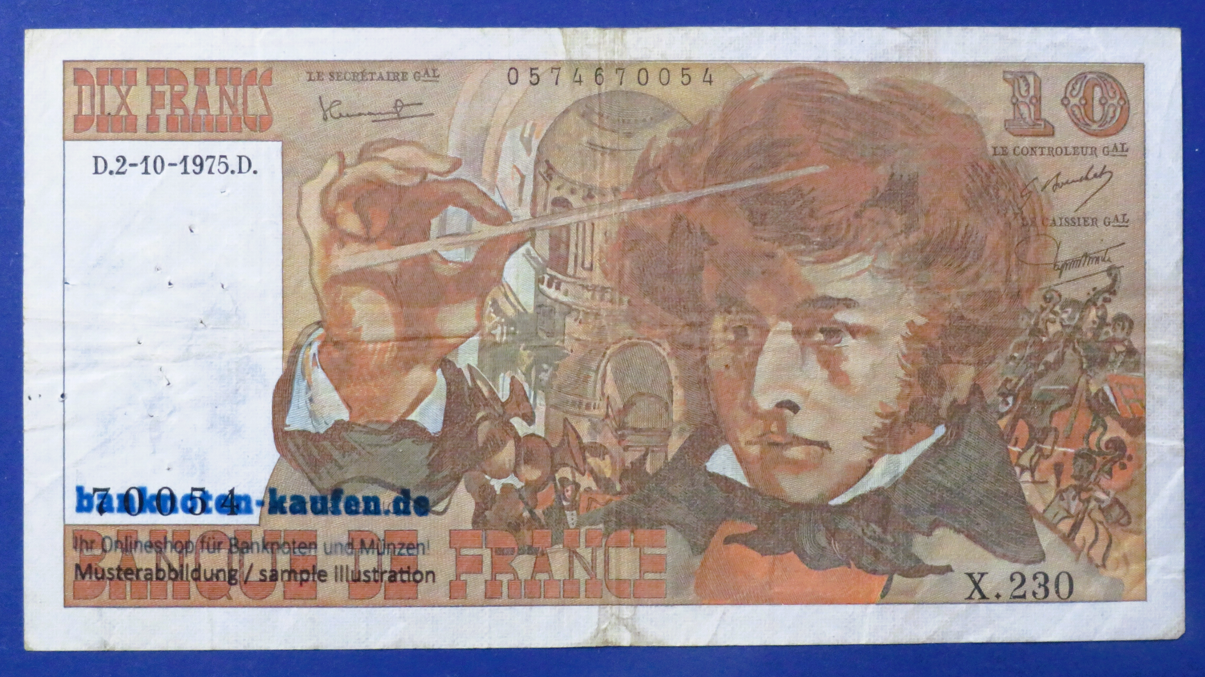 France, 10 Francs, 1975, circulated (USED / F), P-150b