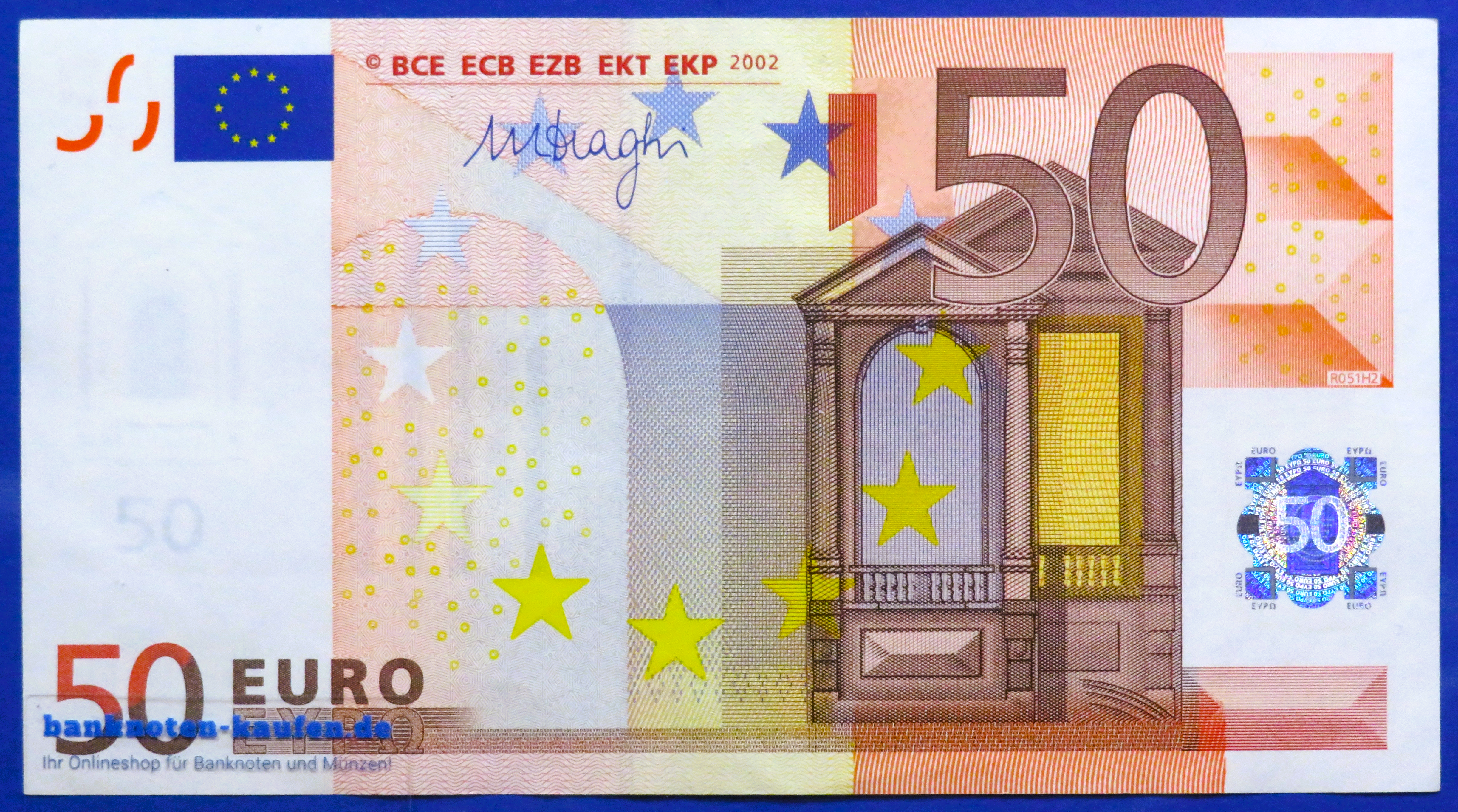 Europäische Union, 50 Euro, 2002, gebraucht (USED / XF), P-17l