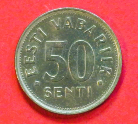 Estland:  50 Senti, 1992-2007, gebraucht (used / vz), # 25