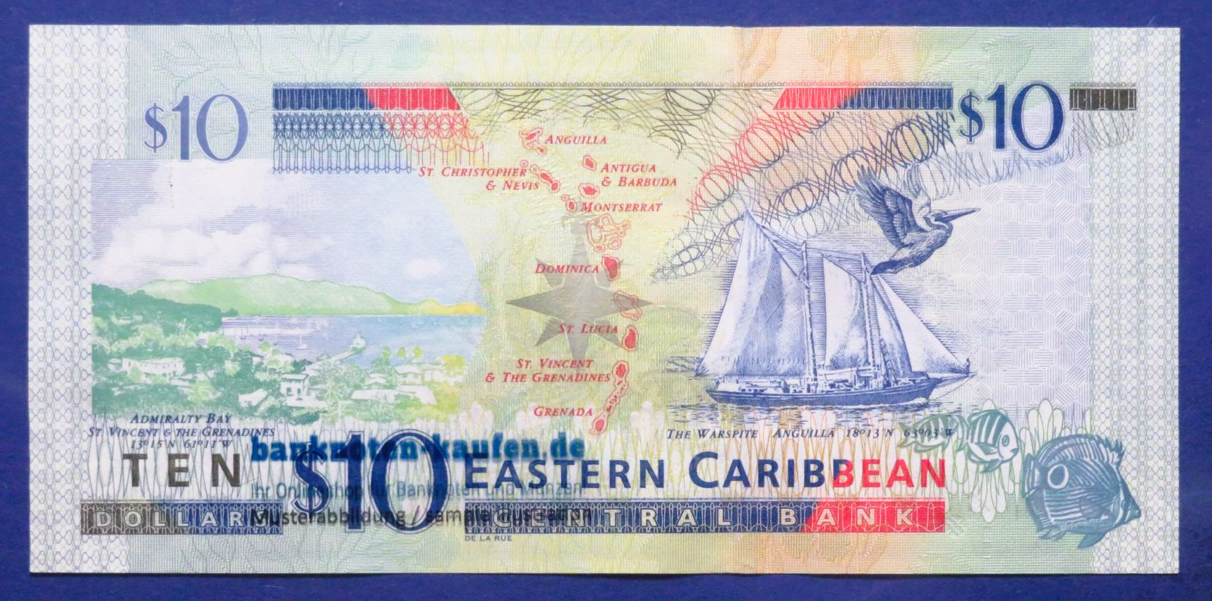 East Caribbean States, 10 Dollars, 2015ND, about uncirculated (AU), P-52c