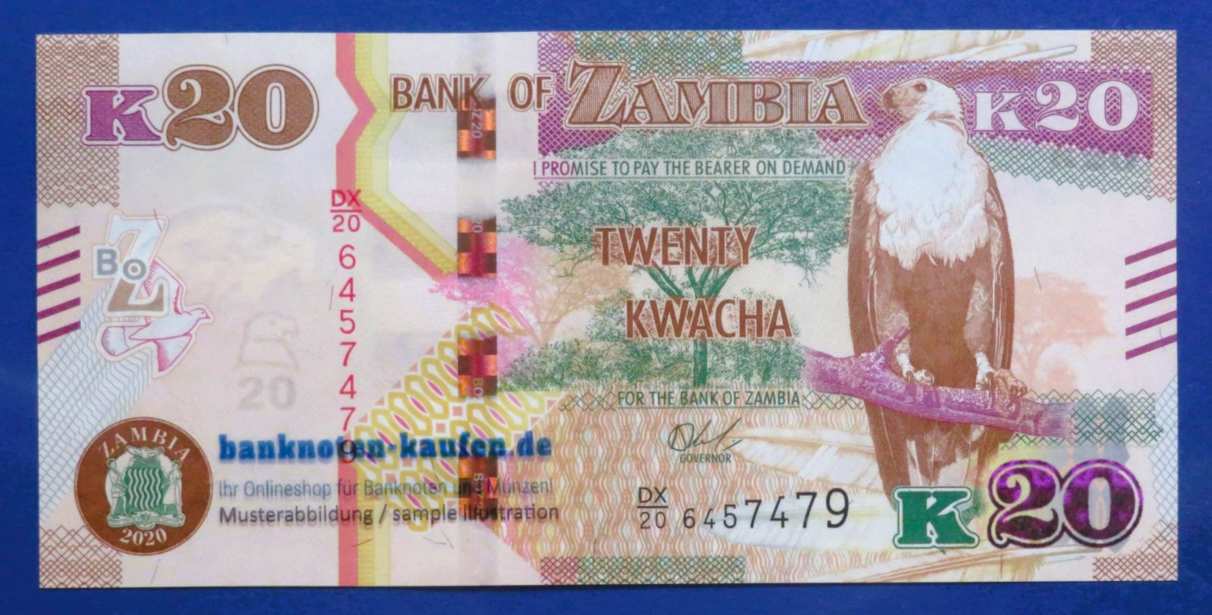 Zambia, 20 Kwacha, 2020, uncirculated (UNC), P-59c
