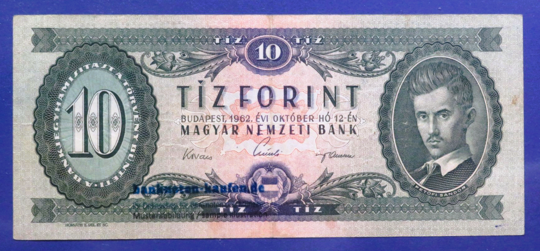 Hungary, 10 Forint, 1962, circulated (USED / VF), P-168c