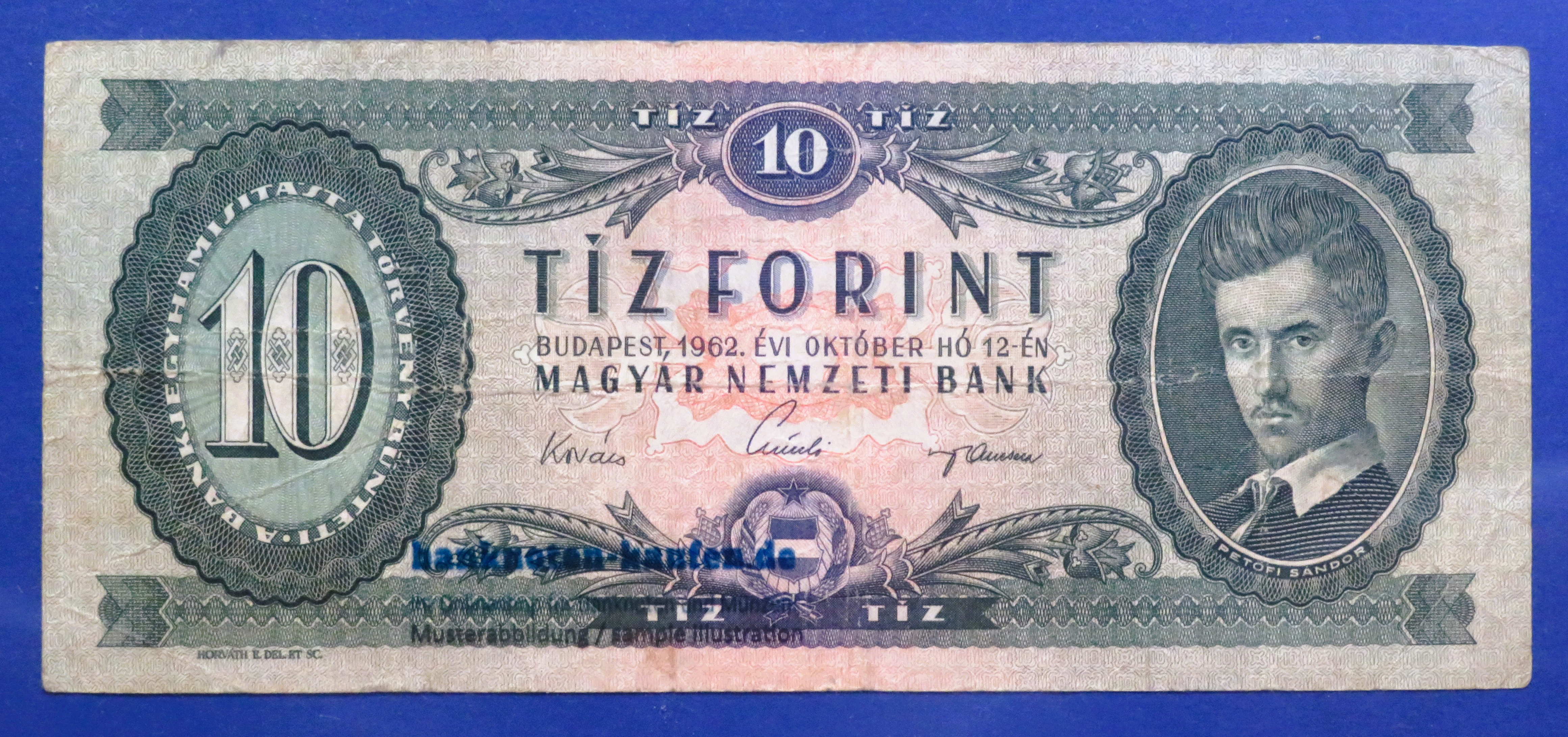 Hungary, 10 Forint, 1962, circulated (USED / F), P-168c