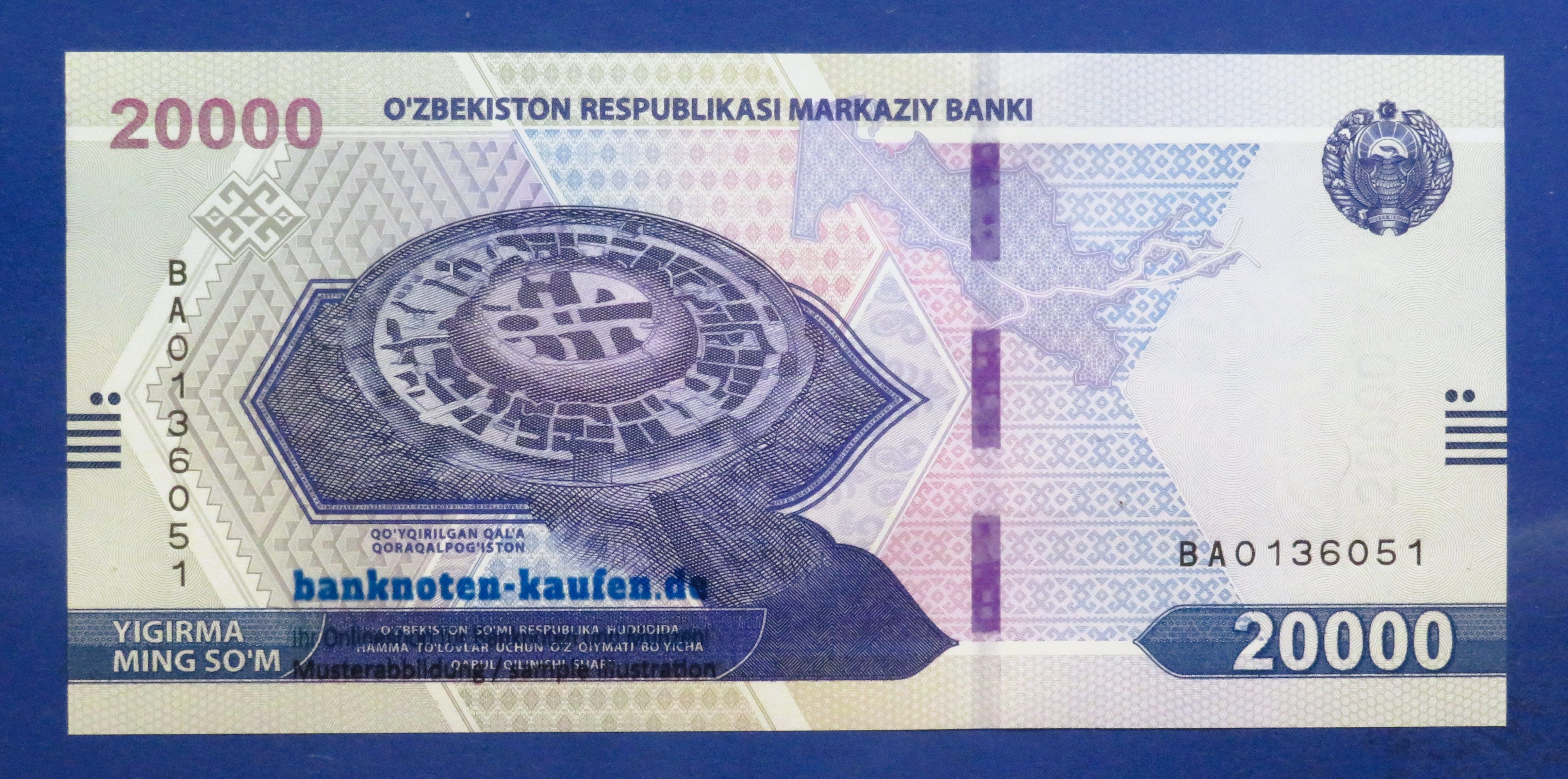 Uzbekistan - 20,000 Som, 2021, uncirculated (UNC), P-90