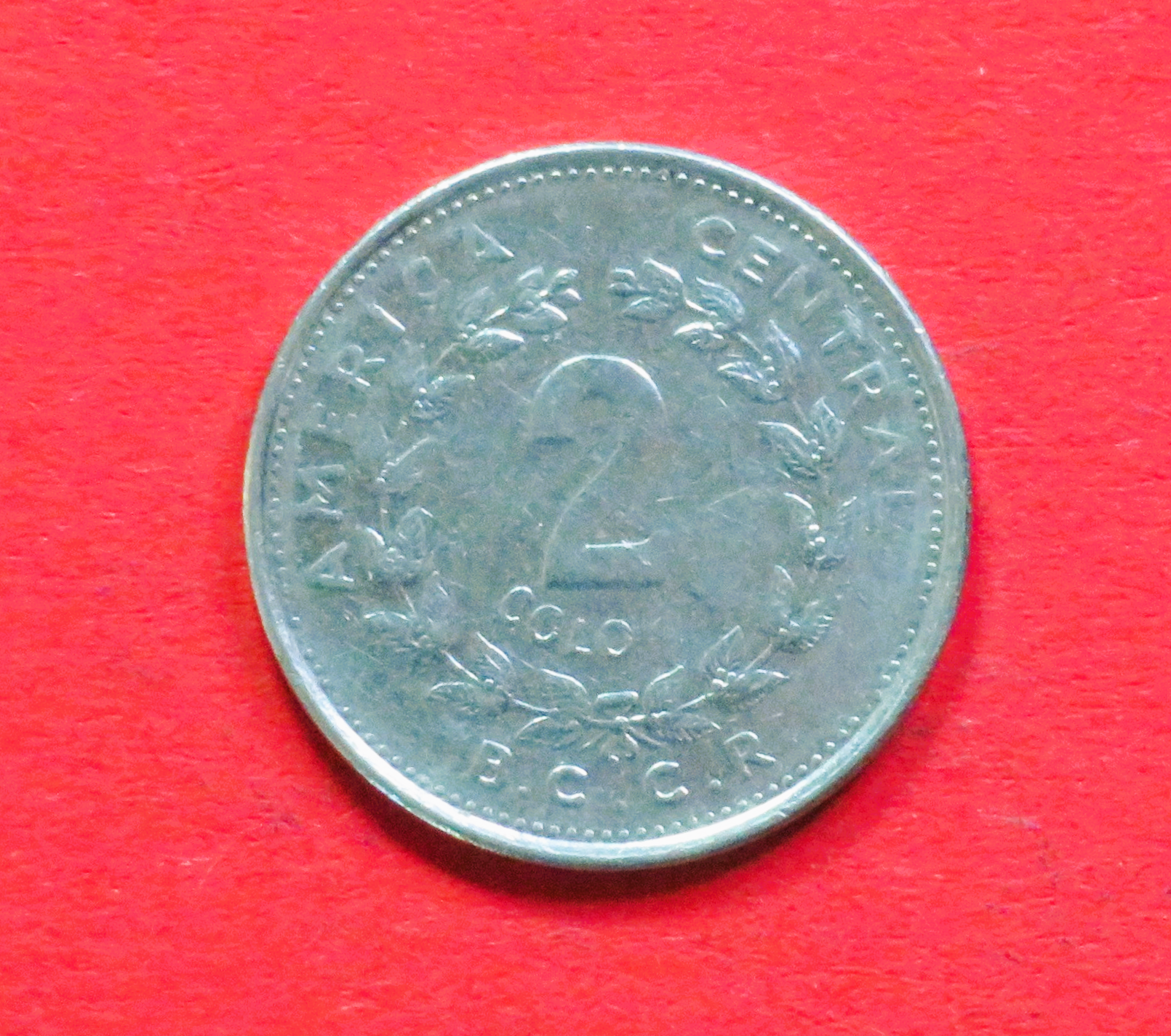Costa Rica: 2 Colones, 1982-1984, gebraucht (used / ss), # 77