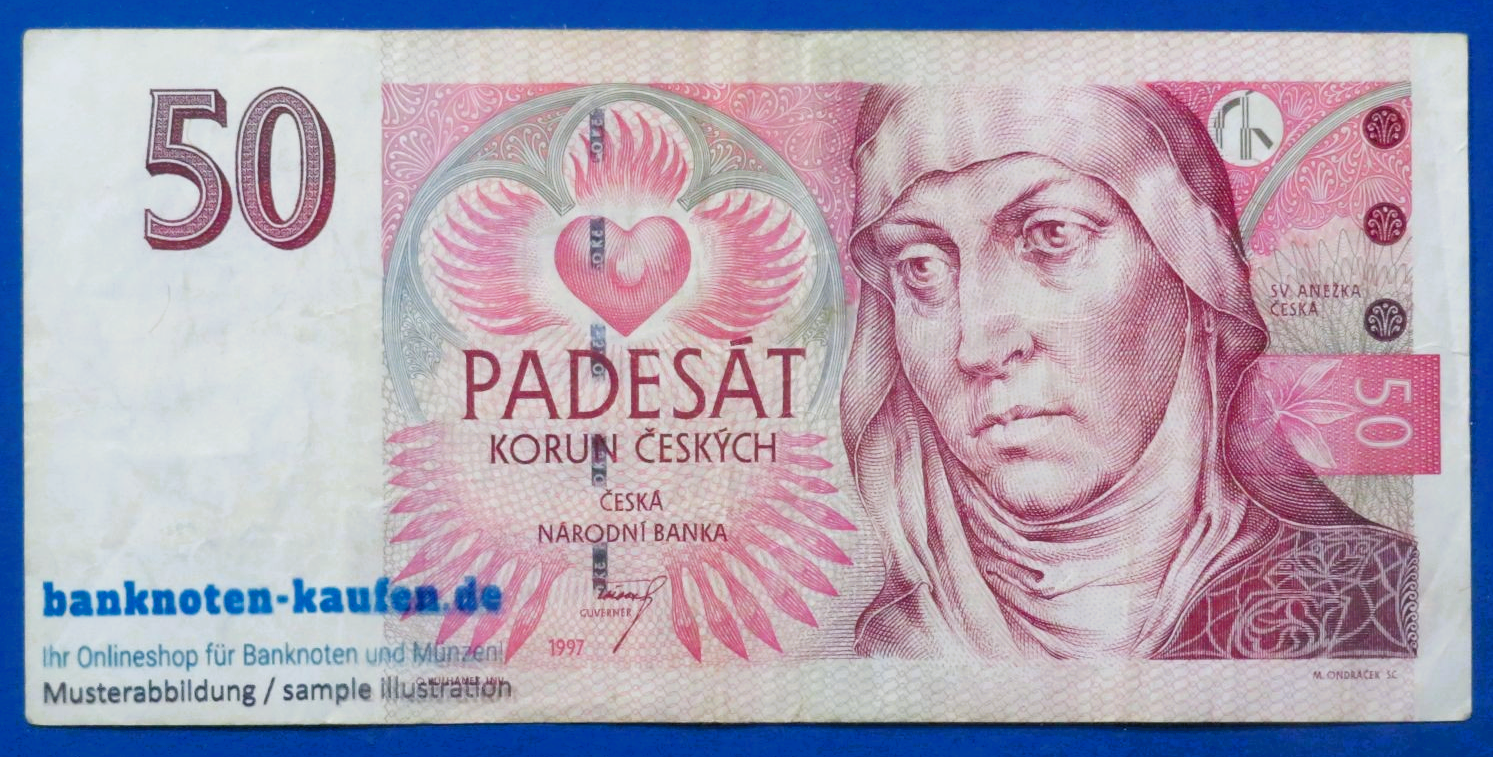 Czech Republic, 50 Korun, 1997,  circulated (USED / VF-), P-17b