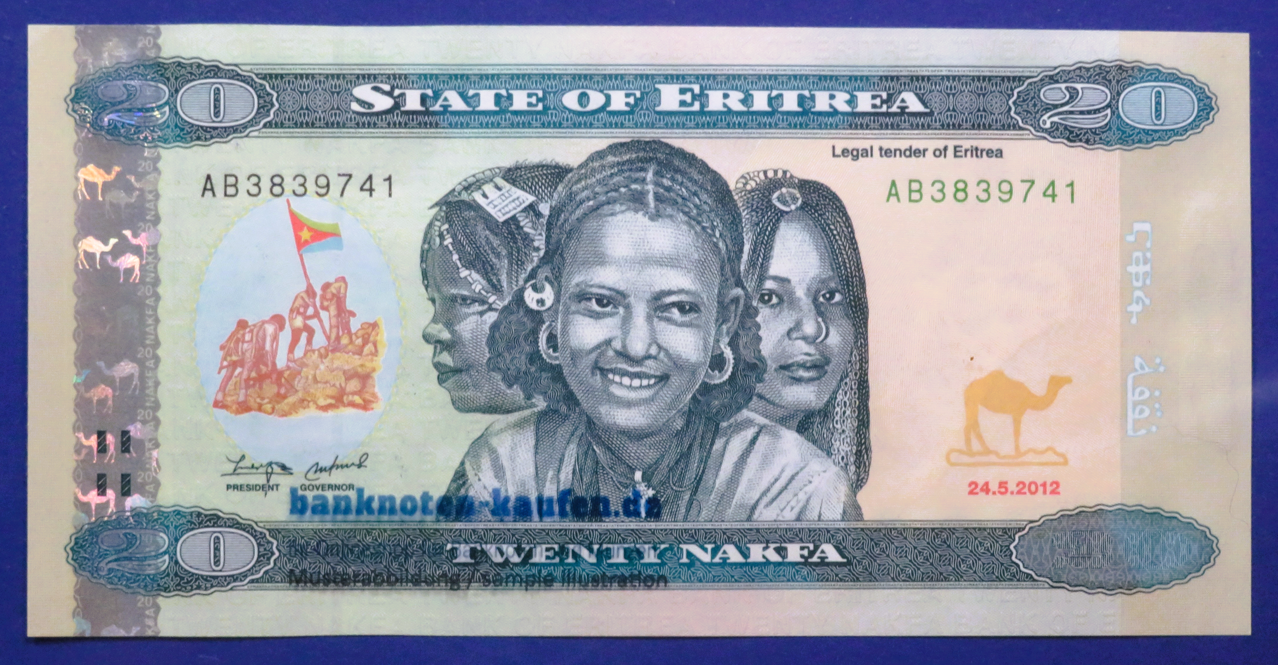 Eritrea, 20 Nakfa, 2012, uncirculated (UNC), P-12