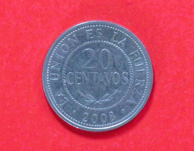Bolivien, 20 Centavos, 1987-2008, gebraucht (used / ss)