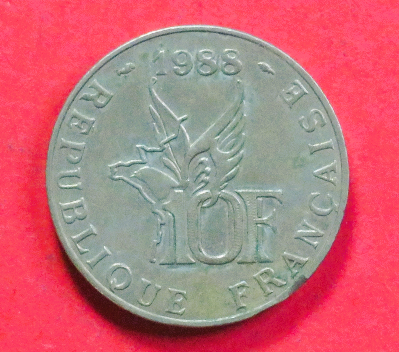 Frankreich:  10 Francs, 1988, gebraucht (used / ss), Gedenkausgabe, # 258