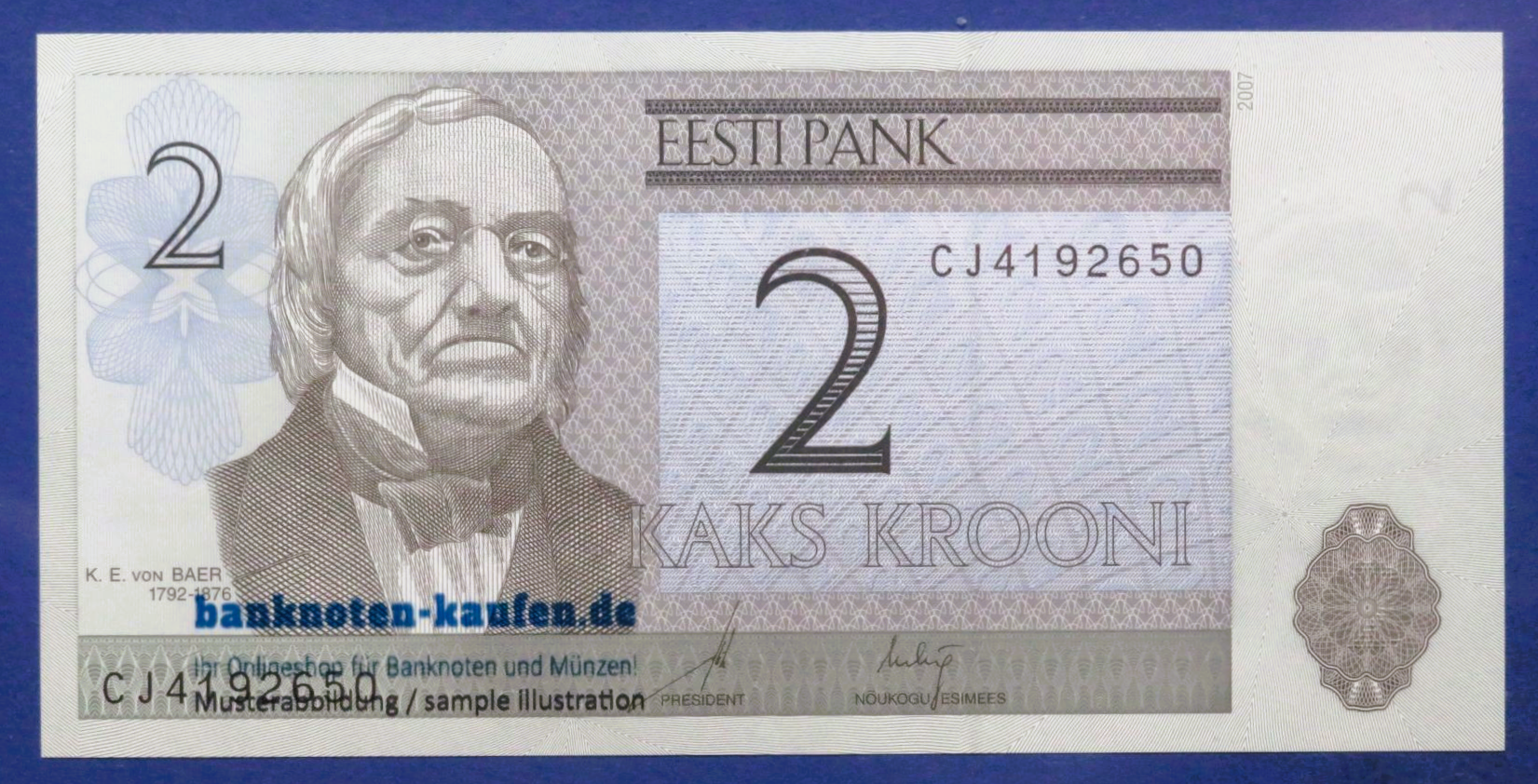 Estonia, 2 Krooni, 2007, uncirculated (UNC), P-85b