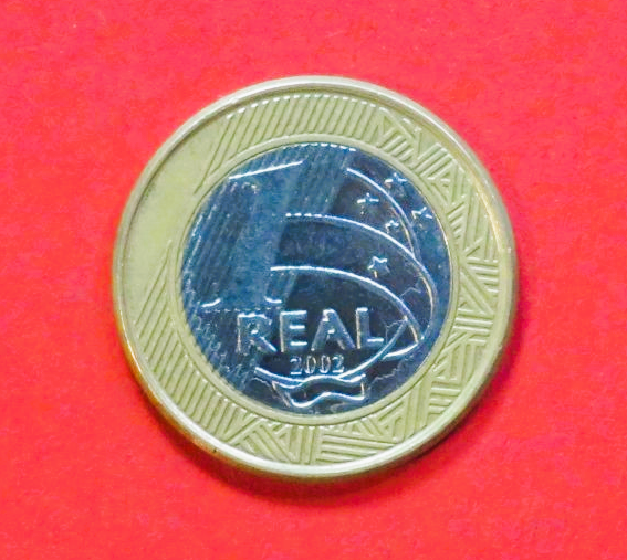 Brasilien: 1 Real, 2002, gebraucht (used / ss), Gedenkausgabe