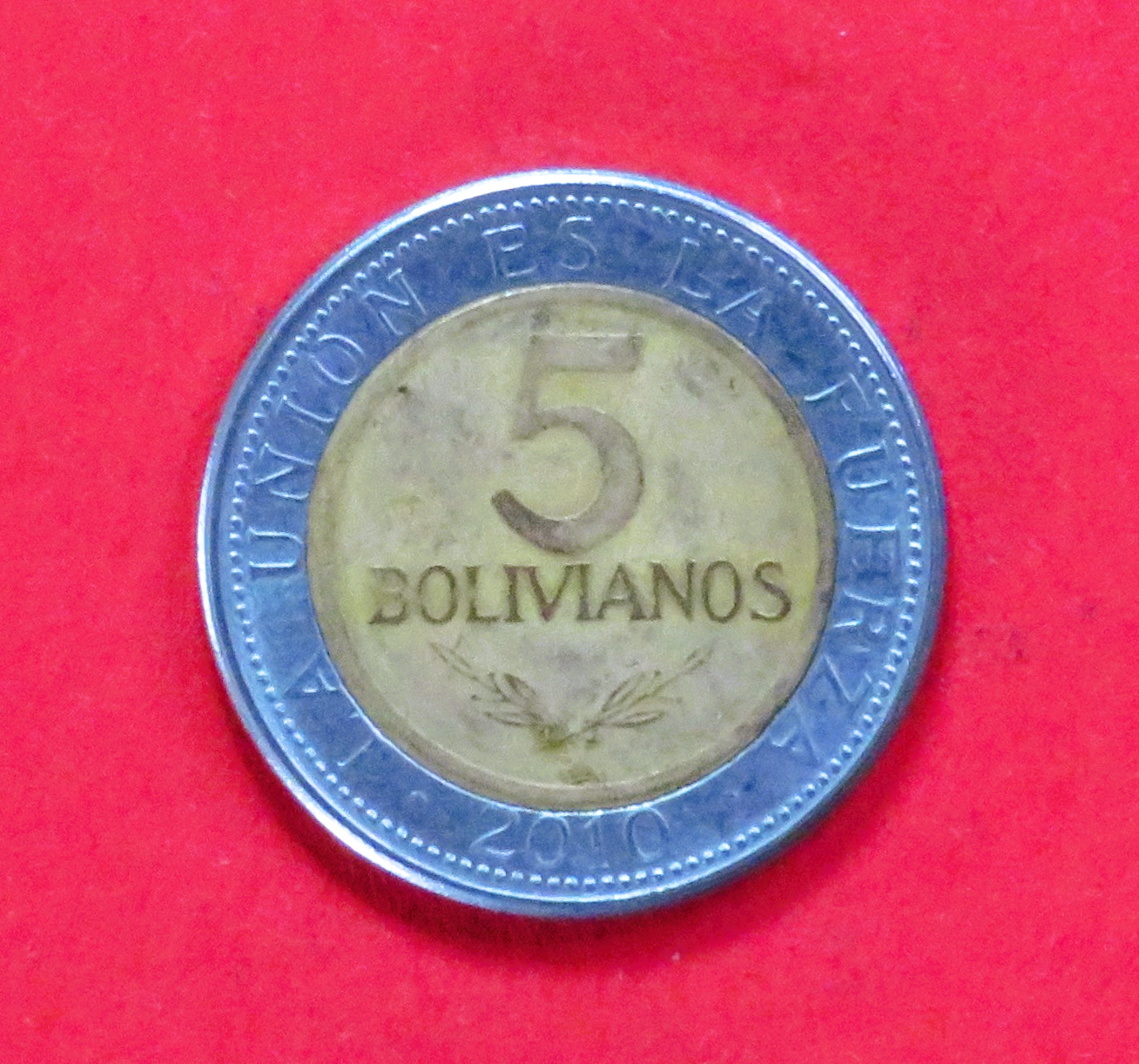 Bolivien, 5 Bolivianos, 2010-2012, gebraucht (used / ss)