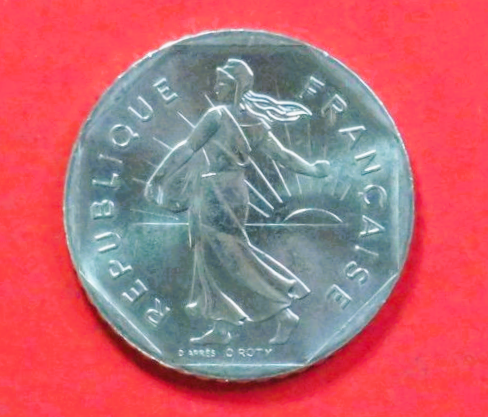 Frankreich:  2 Francs, 1979-2001, gebraucht (used / ss+), # 240