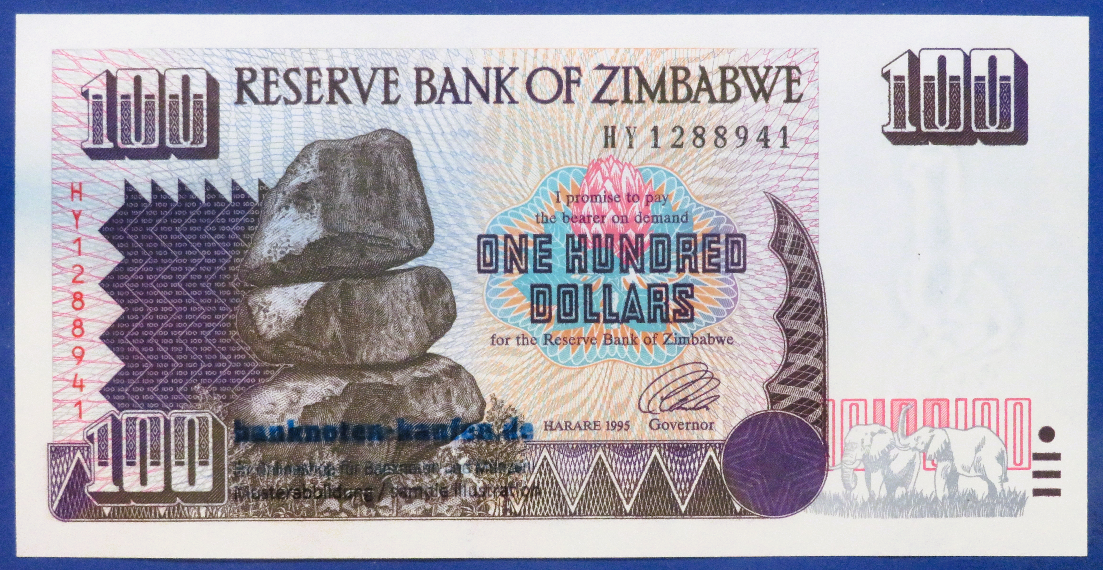 Zimbabwe, 100 Dollars, 1995, uncirculated (UNC), P-9